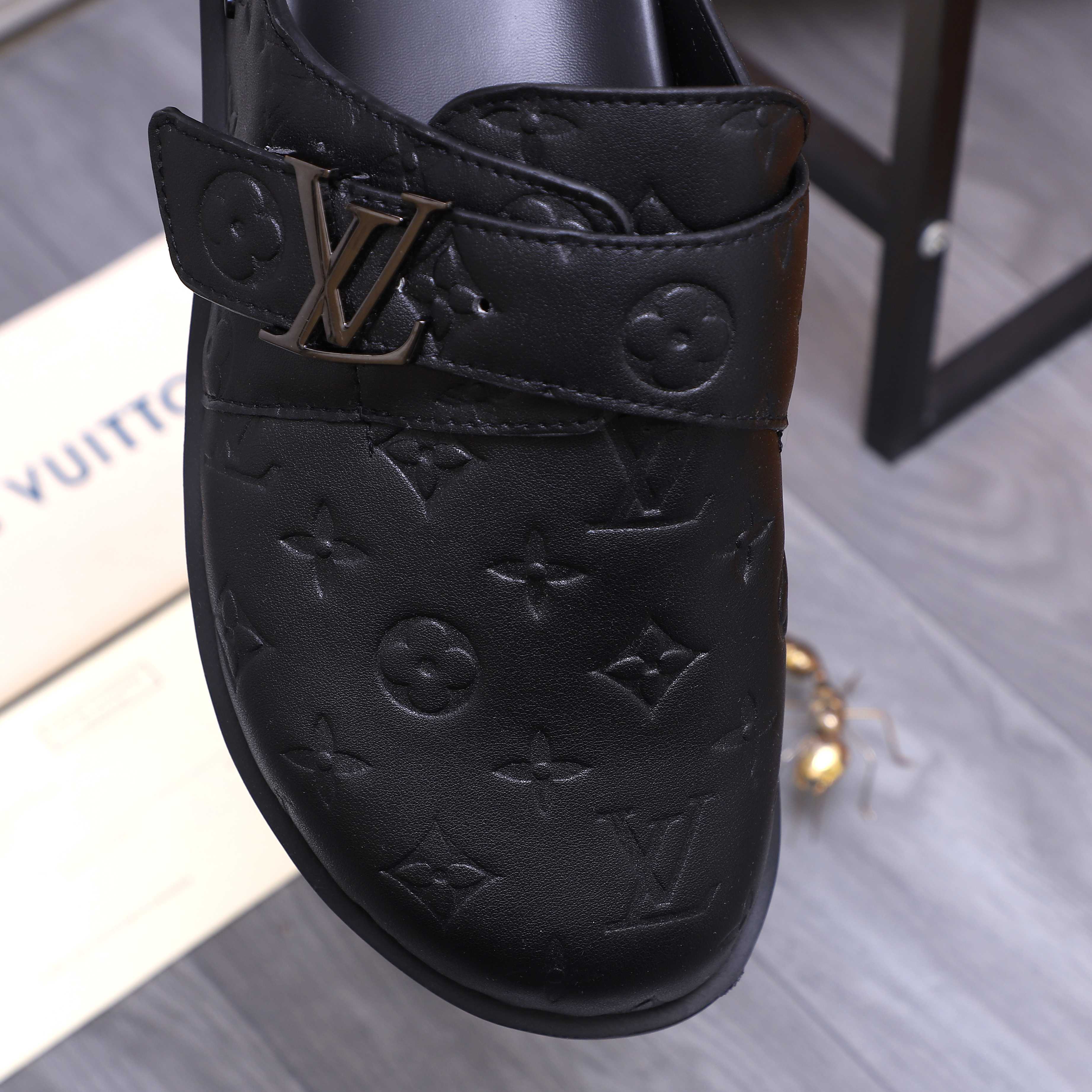 Louis Vuitton Men's Leather Clogs & Mules, Designer Slip-Ons 10 a1744783472179 3582