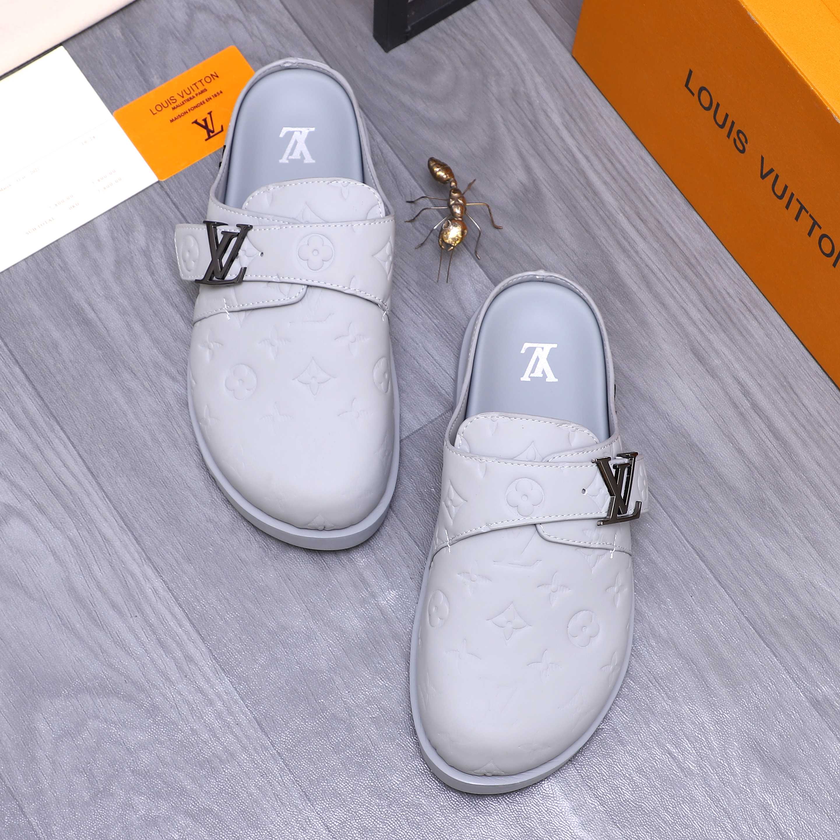 Louis Vuitton Monogram Embossed Leather Mule Sandals | Slip-On Style 3 a1744783876942 0606