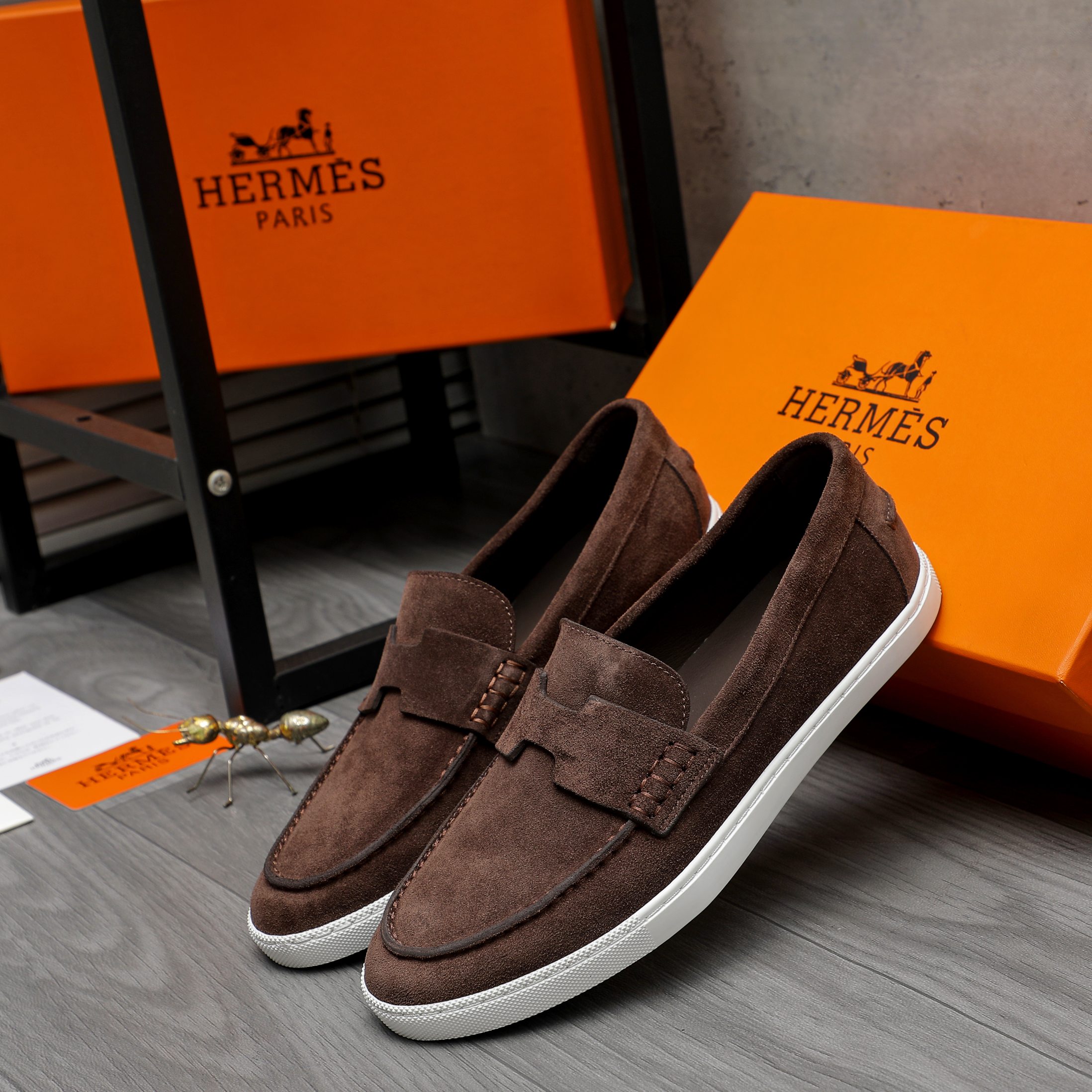 Hermes Casual Slip-On Loafers in Premium Leather and Suede - Size 39-44 3 a1744789233195 0603