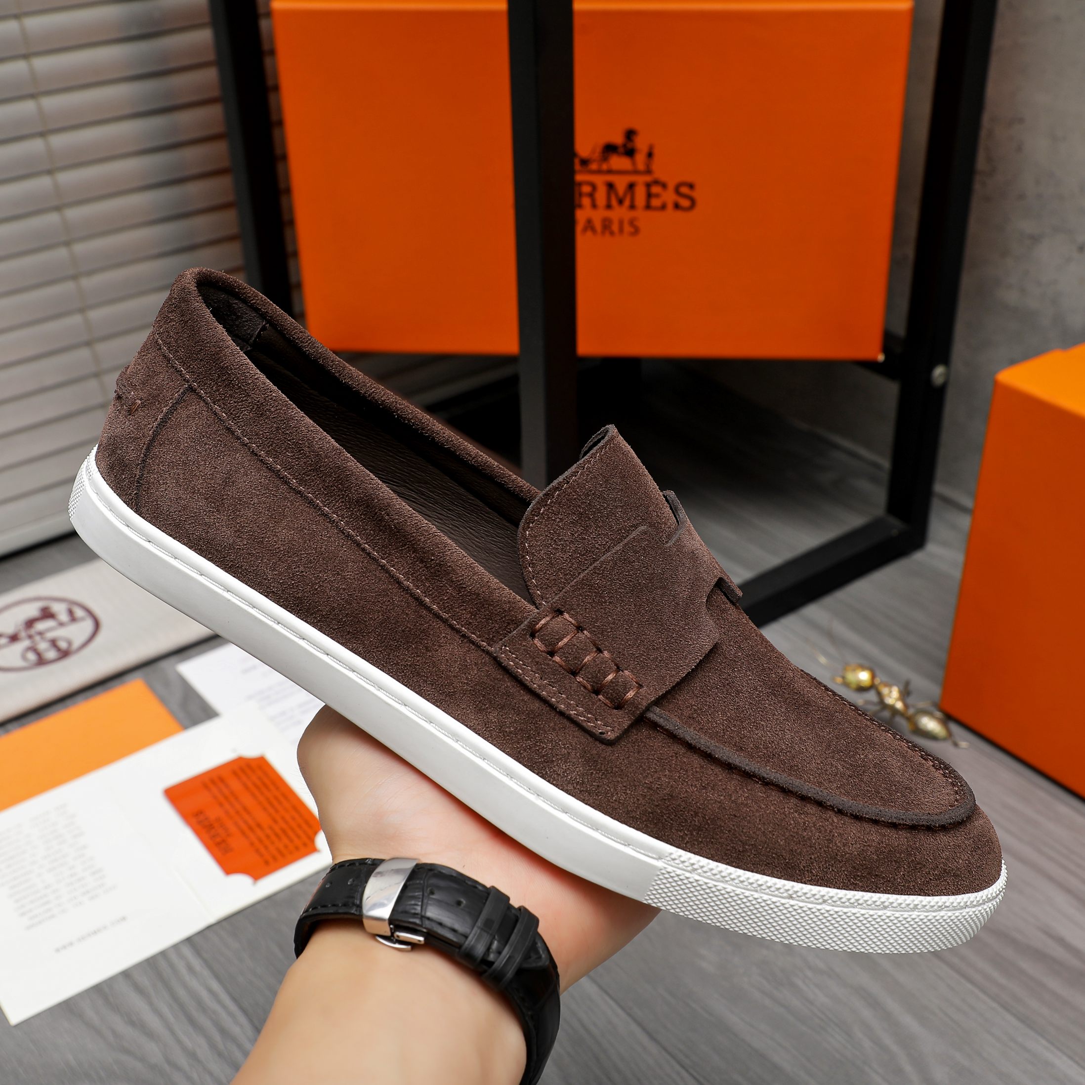Hermes Casual Slip-On Loafers in Premium Leather and Suede - Size 39-44 7 a1744789235388 4256