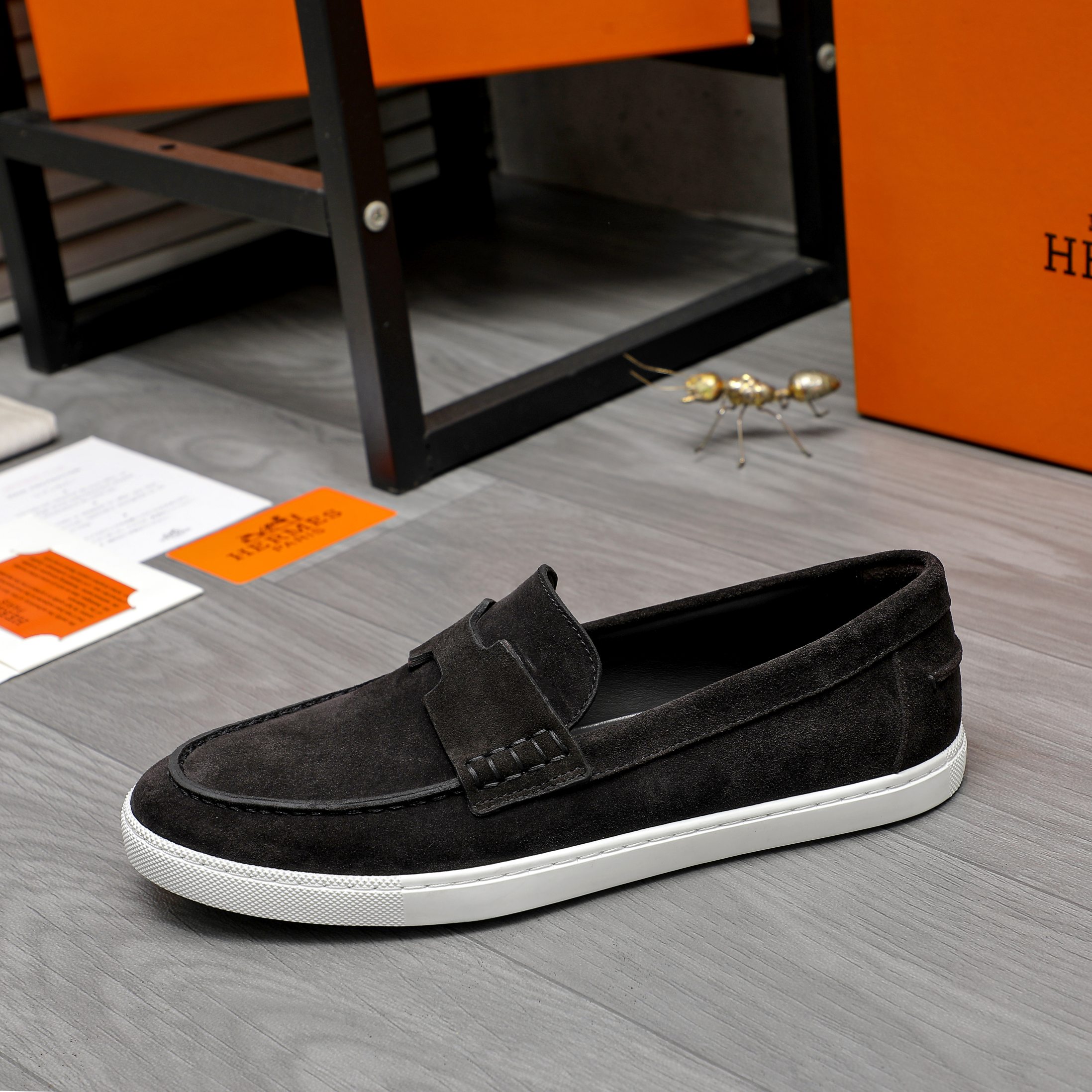 Hermes Men's Casual Slip-On Loafers in Leather and Suede | Sizes 39-44 6 a1744789675166 4844