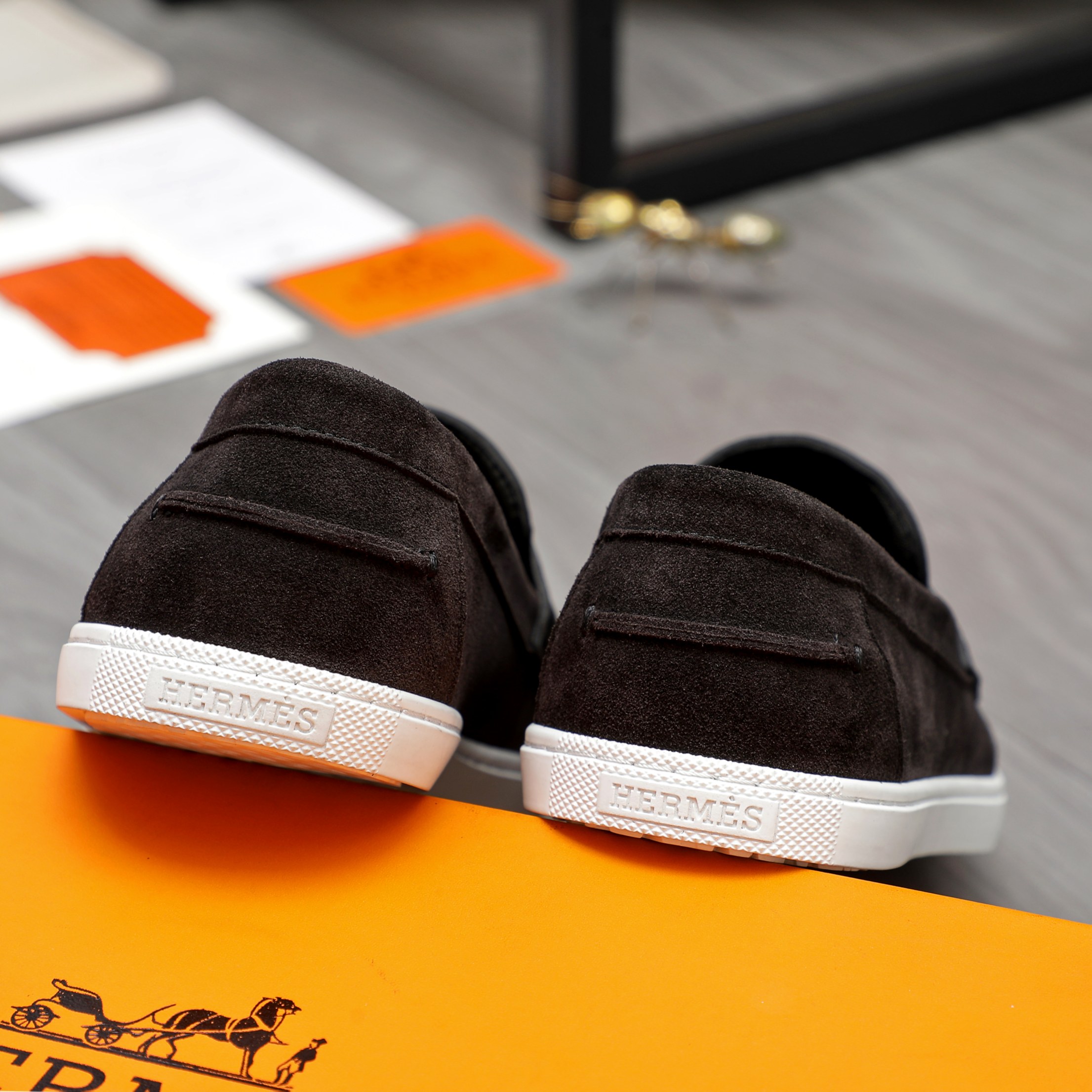 Hermes Men's Casual Slip-On Loafers in Leather and Suede | Sizes 39-44 11 a1744789676154 4124
