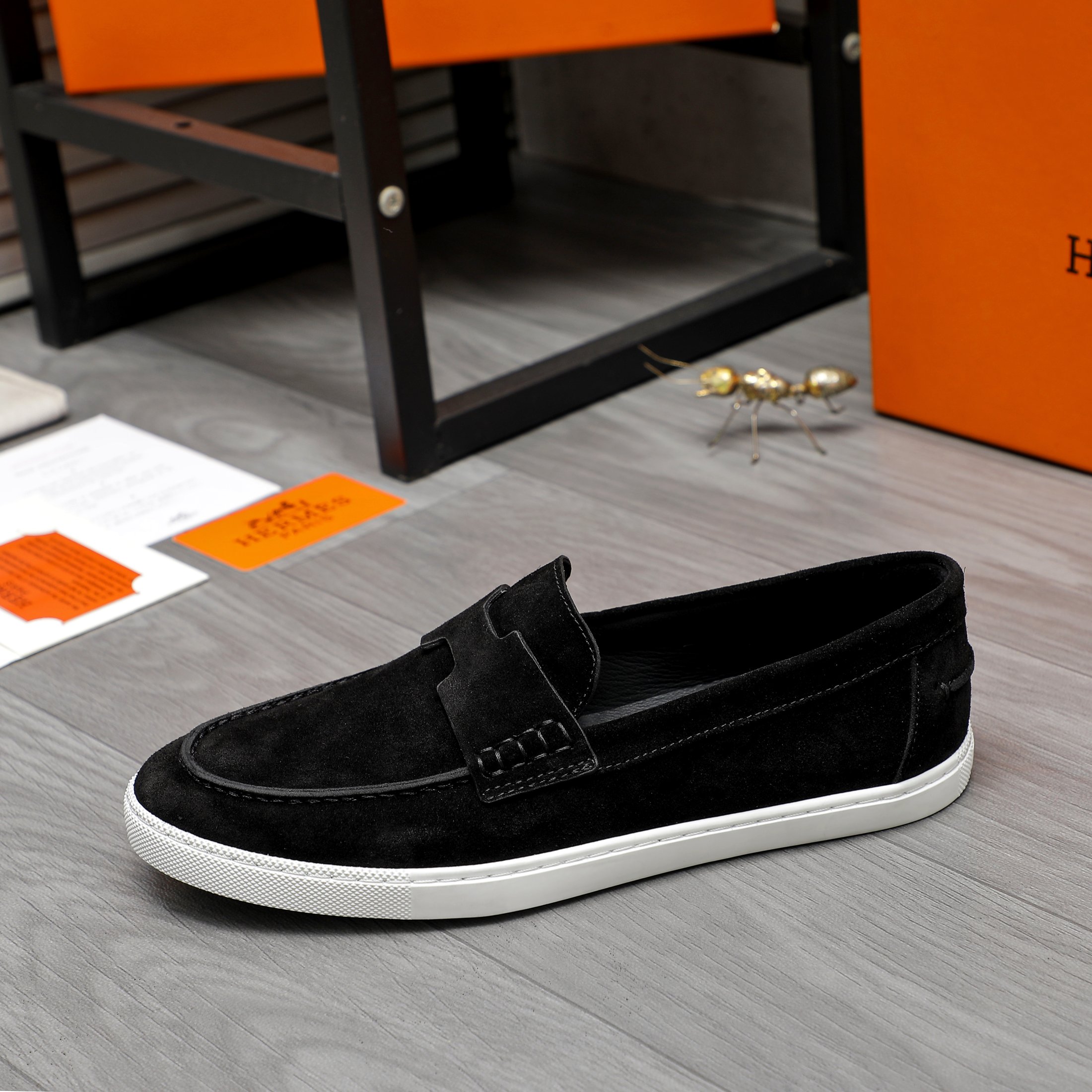 Hermes Men's Casual Loafers in Leather and Suede, Sizes 39-45 6 a1744789794466 4145