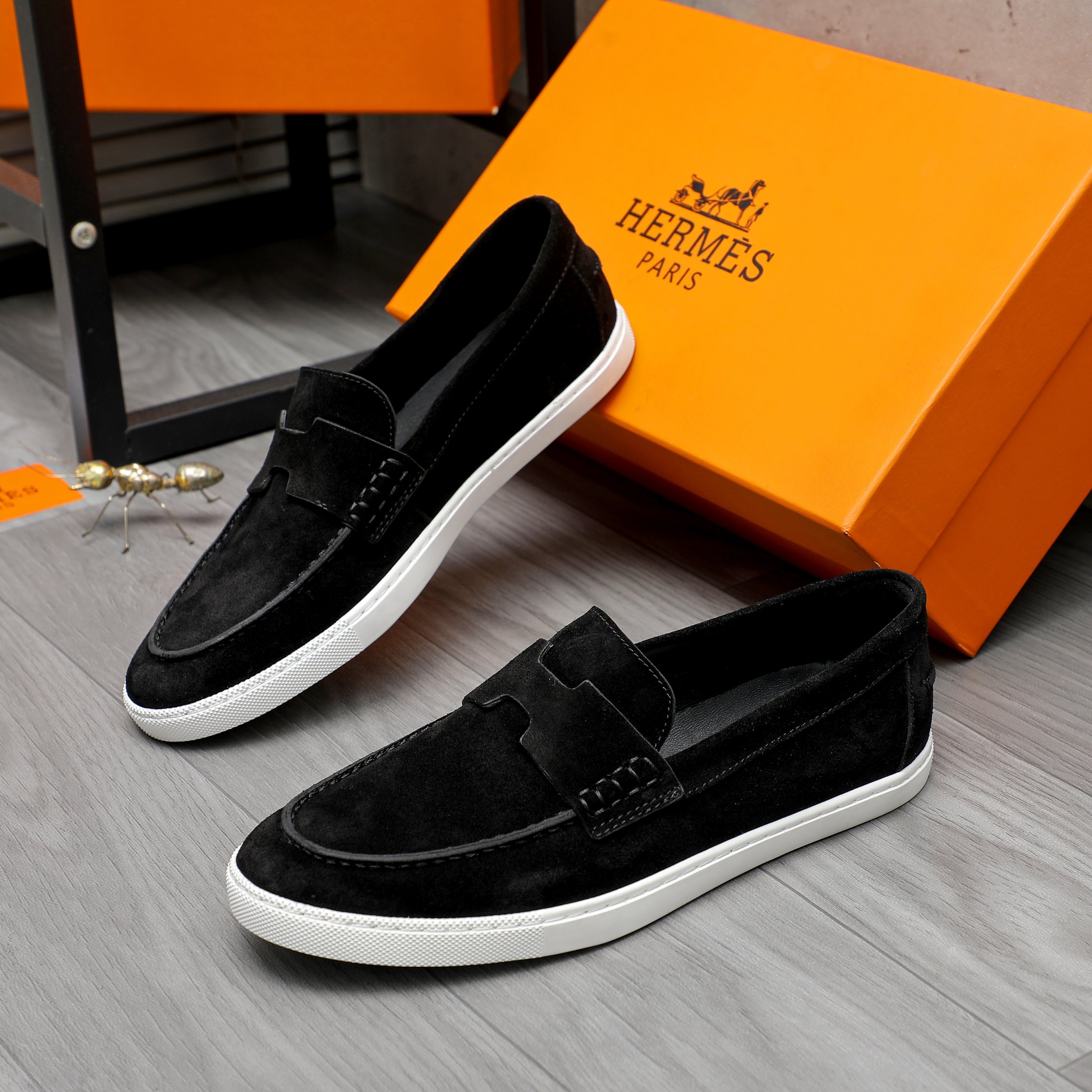 Hermes Men's Casual Loafers in Leather and Suede, Sizes 39-45 4 a1744789794477 0482