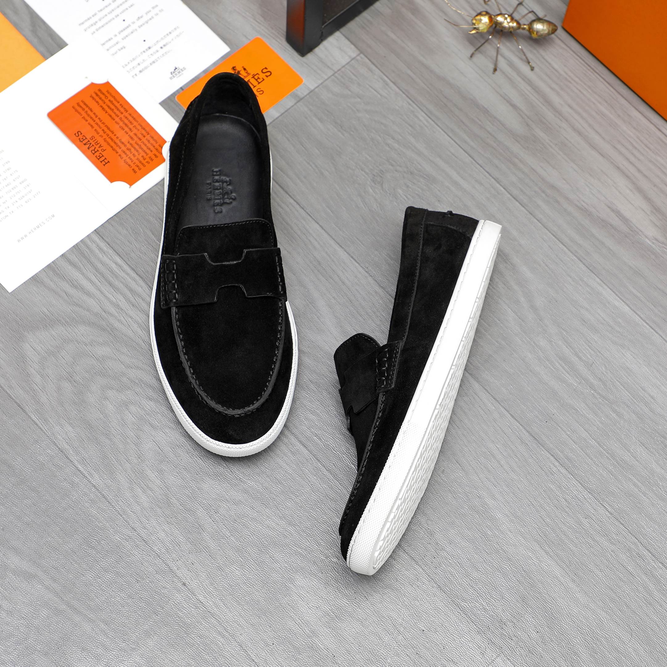 Hermes Men's Casual Loafers in Leather and Suede, Sizes 39-45 5 a1744789794802 1366
