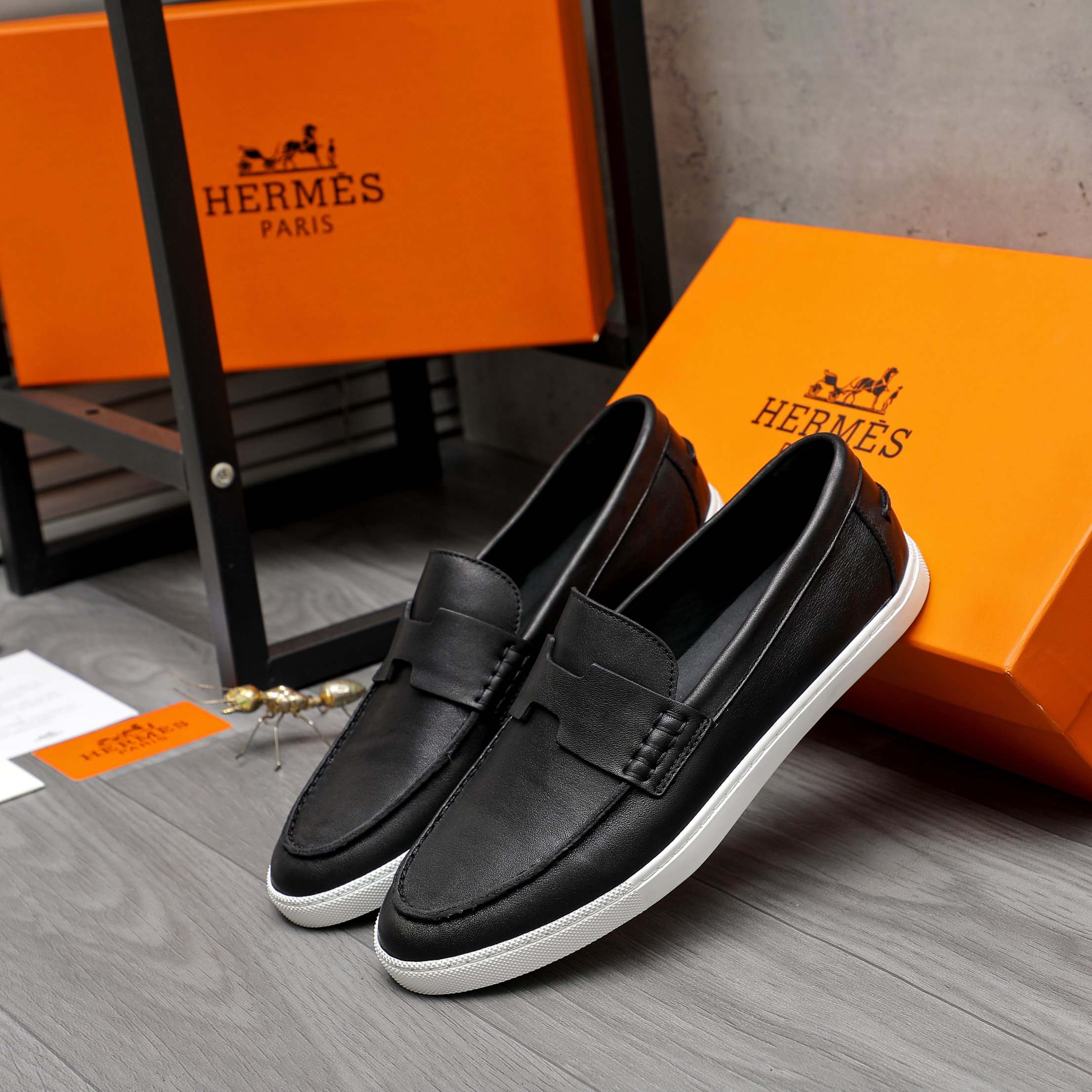 Hermes Men's Casual Loafers - Premium Leather Slip-Ons, Sizes 39-44 3 a1744789985697 4587