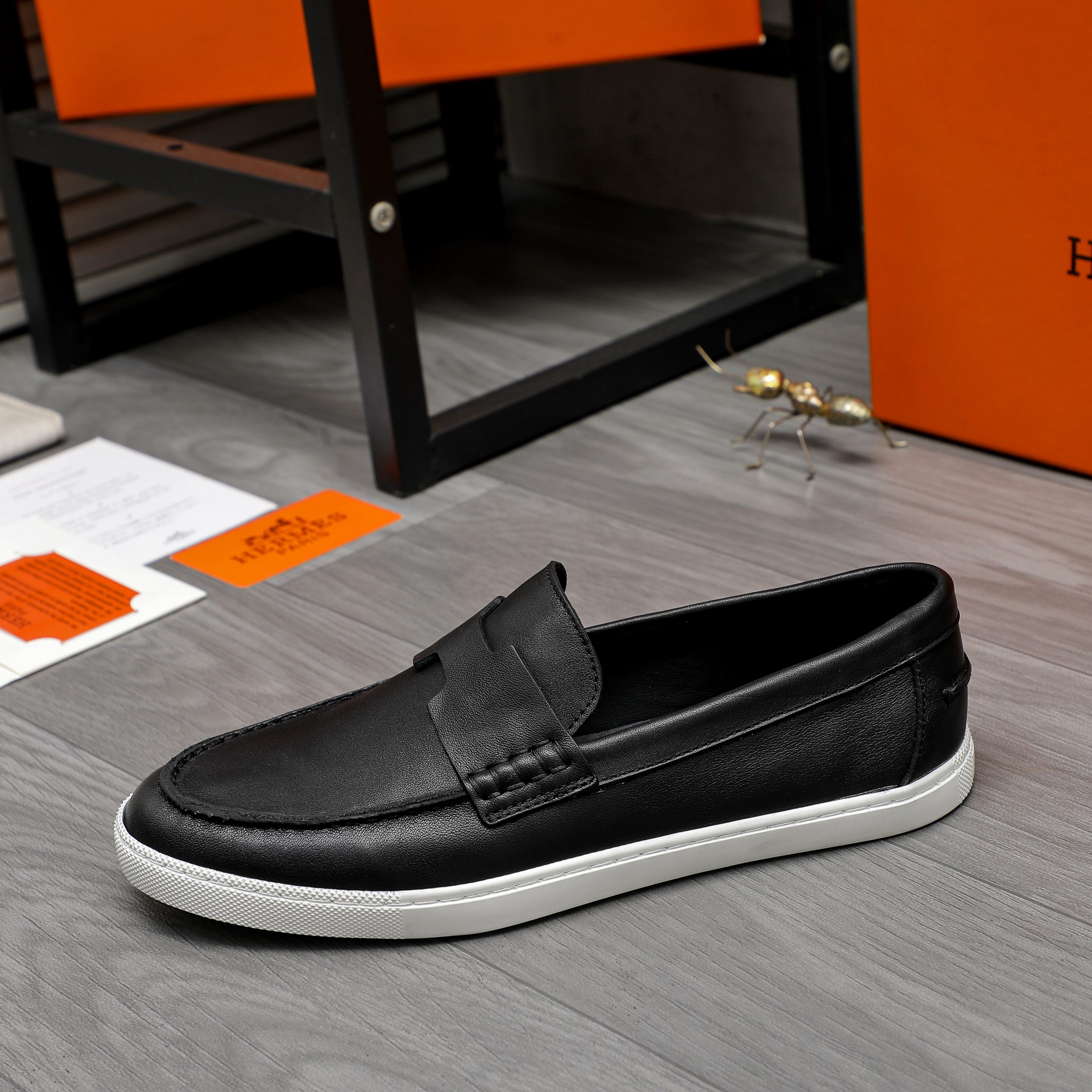 Hermes Men's Casual Loafers - Premium Leather Slip-Ons, Sizes 39-44 6 a1744789987618 0264