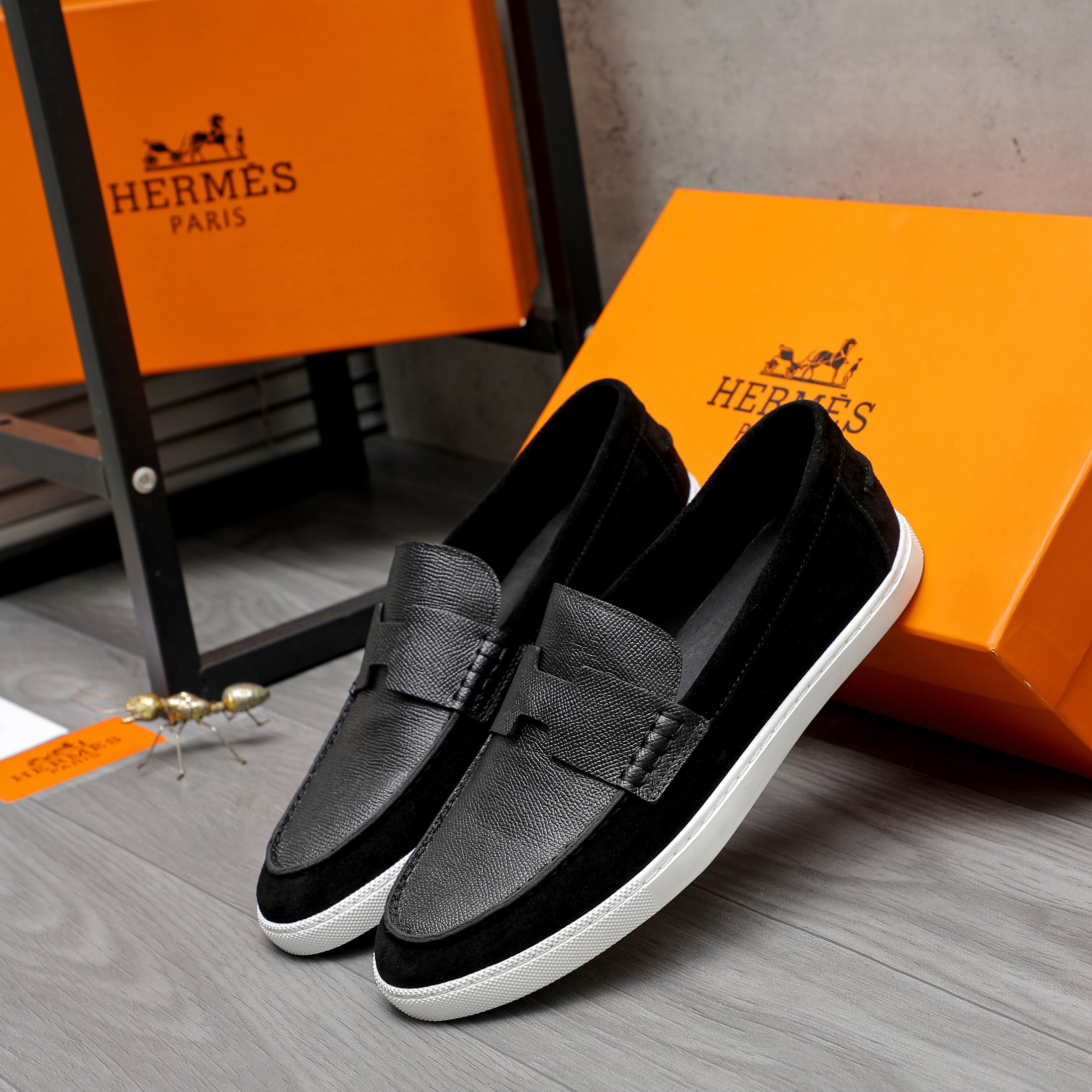 Hermes Men's Leather Loafers Slip-ons, Size 39-44 | Casual & Stylish 3 a1744790608492 2624