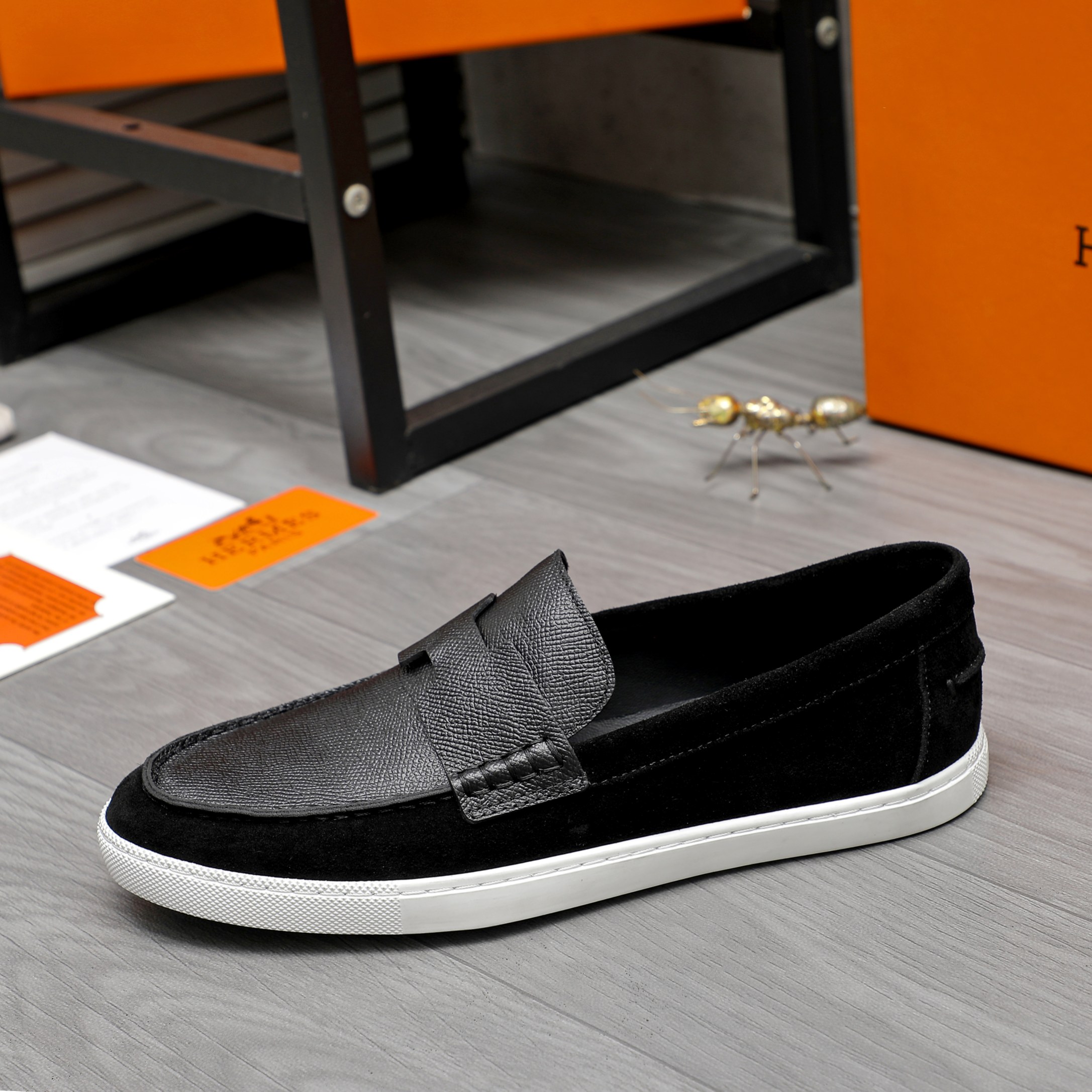 Hermes Men's Leather Loafers Slip-ons, Size 39-44 | Casual & Stylish 6 a1744790608539 4363