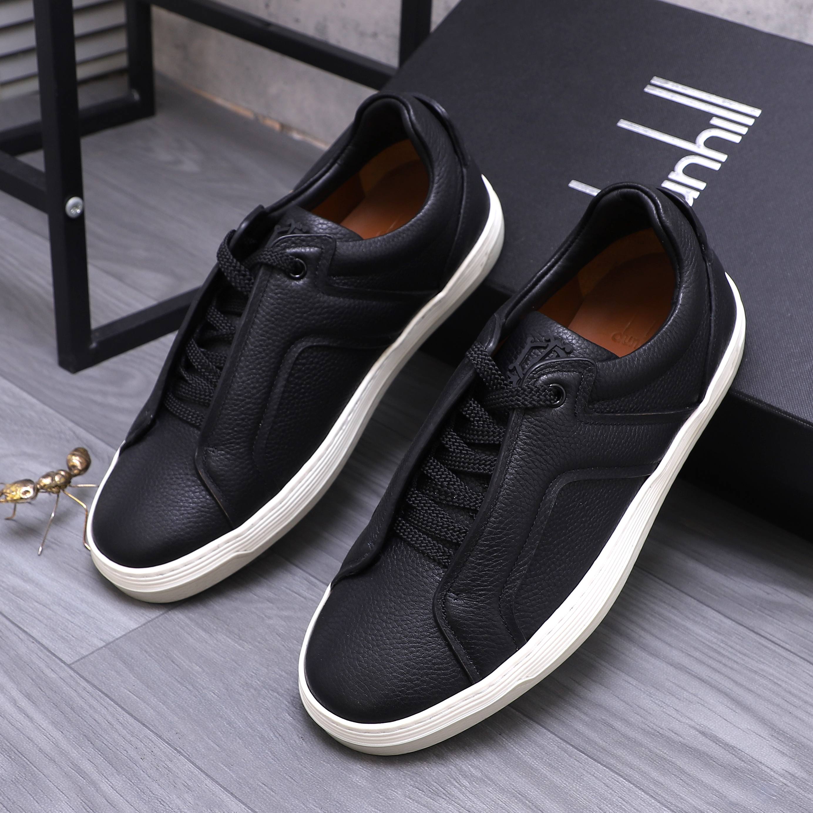 Dunhill Men's Leather Casual Sneakers in Black and White - Sizes 38-44 3 a1744877428861 4005