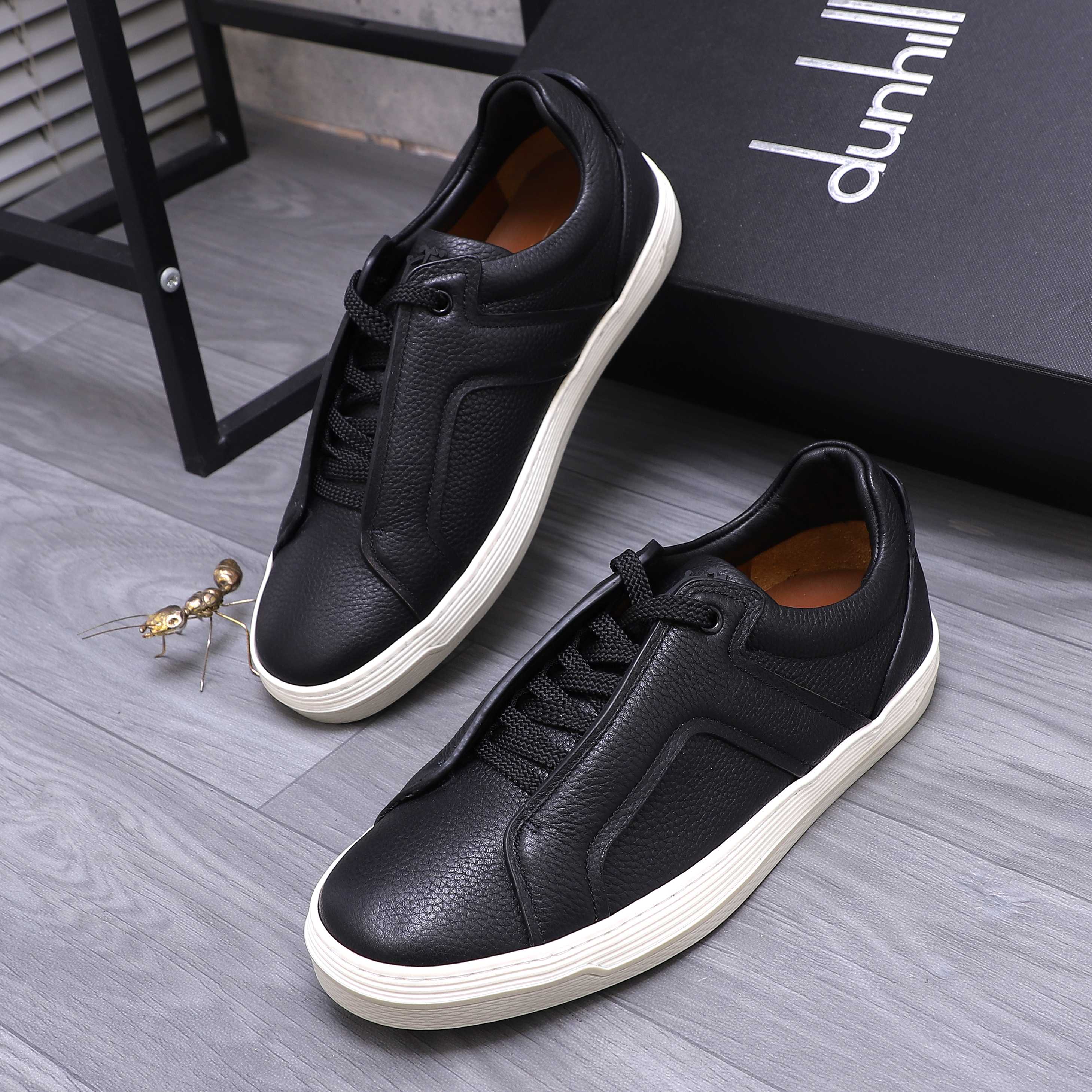 Dunhill Men's Leather Casual Sneakers in Black and White - Sizes 38-44 4 a1744877429461 1167