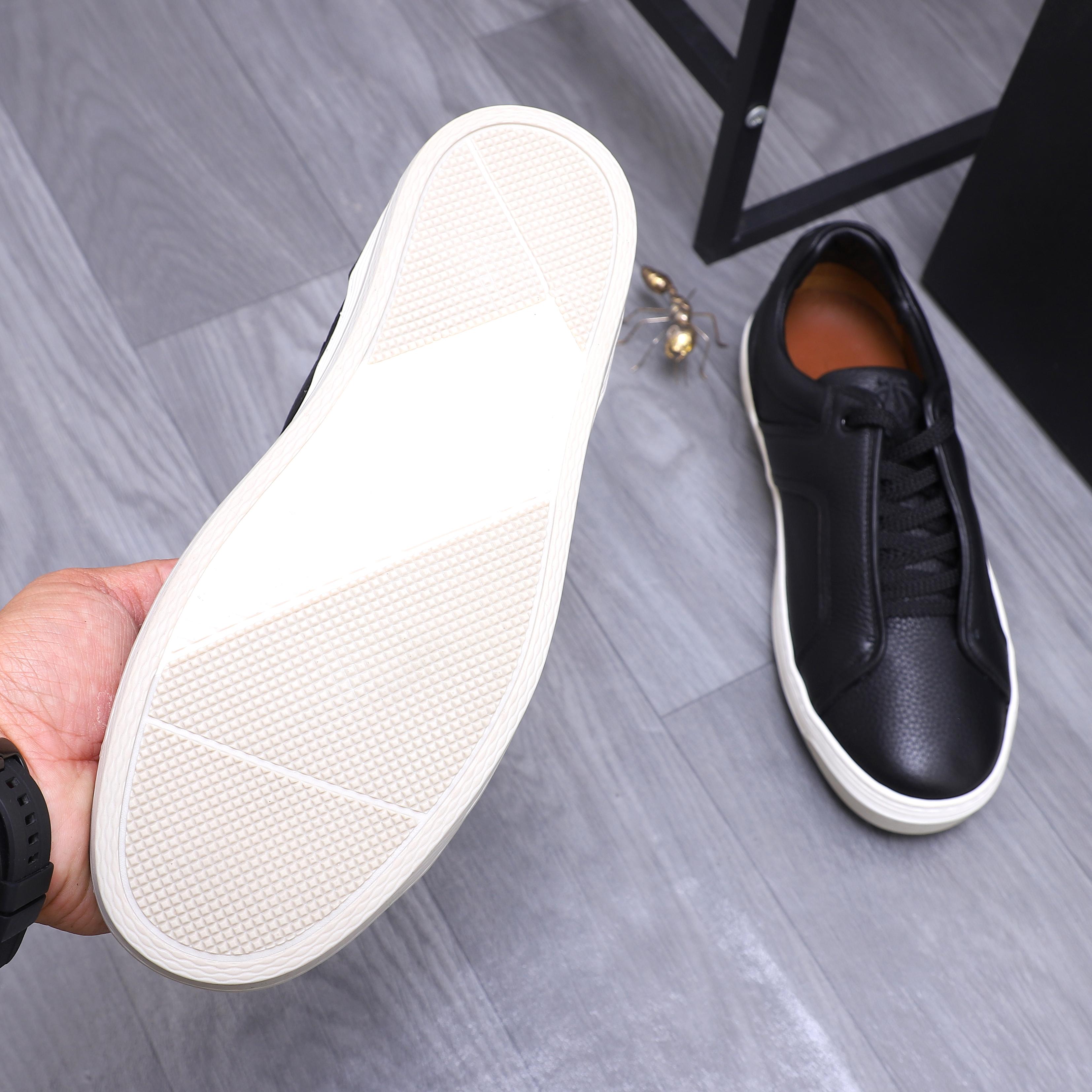 Dunhill Men's Leather Casual Sneakers in Black and White - Sizes 38-44 8 a1744877431282 8244