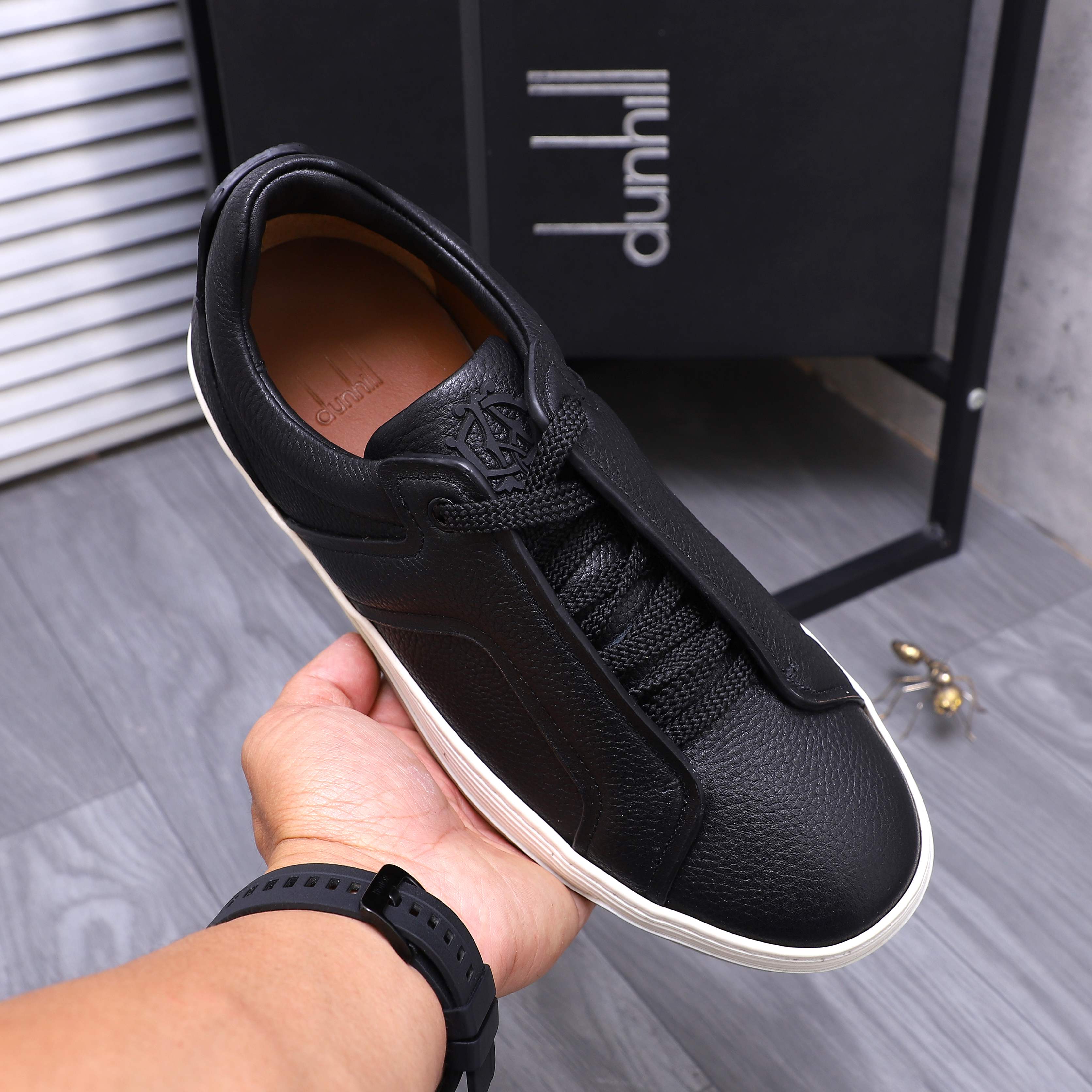 Dunhill Men's Leather Casual Sneakers in Black and White - Sizes 38-44 7 a1744877431788 1815