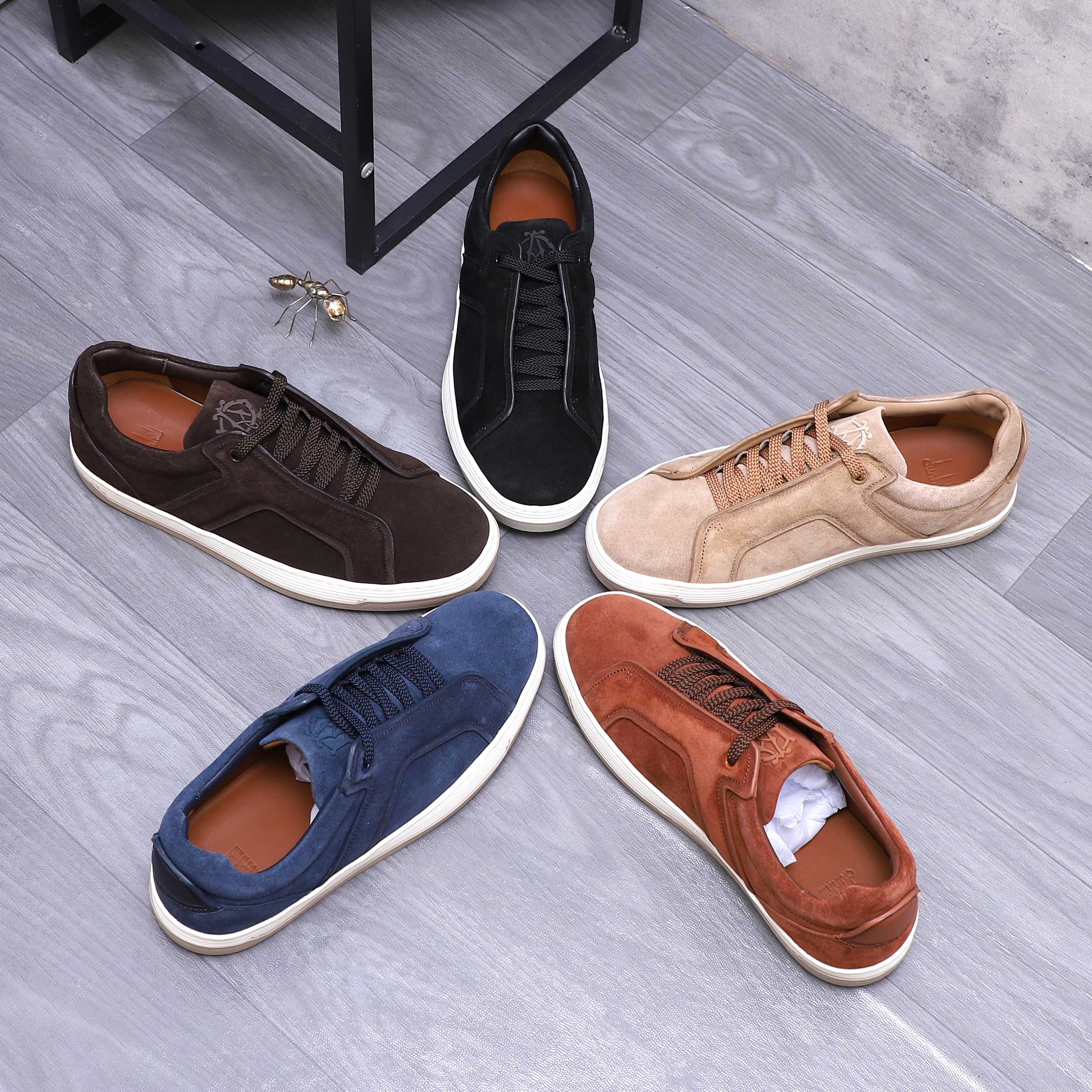 Dunhill Men's Suede Leather Casual Sneakers Size 38-44 EU 2 a1744877721911 0184