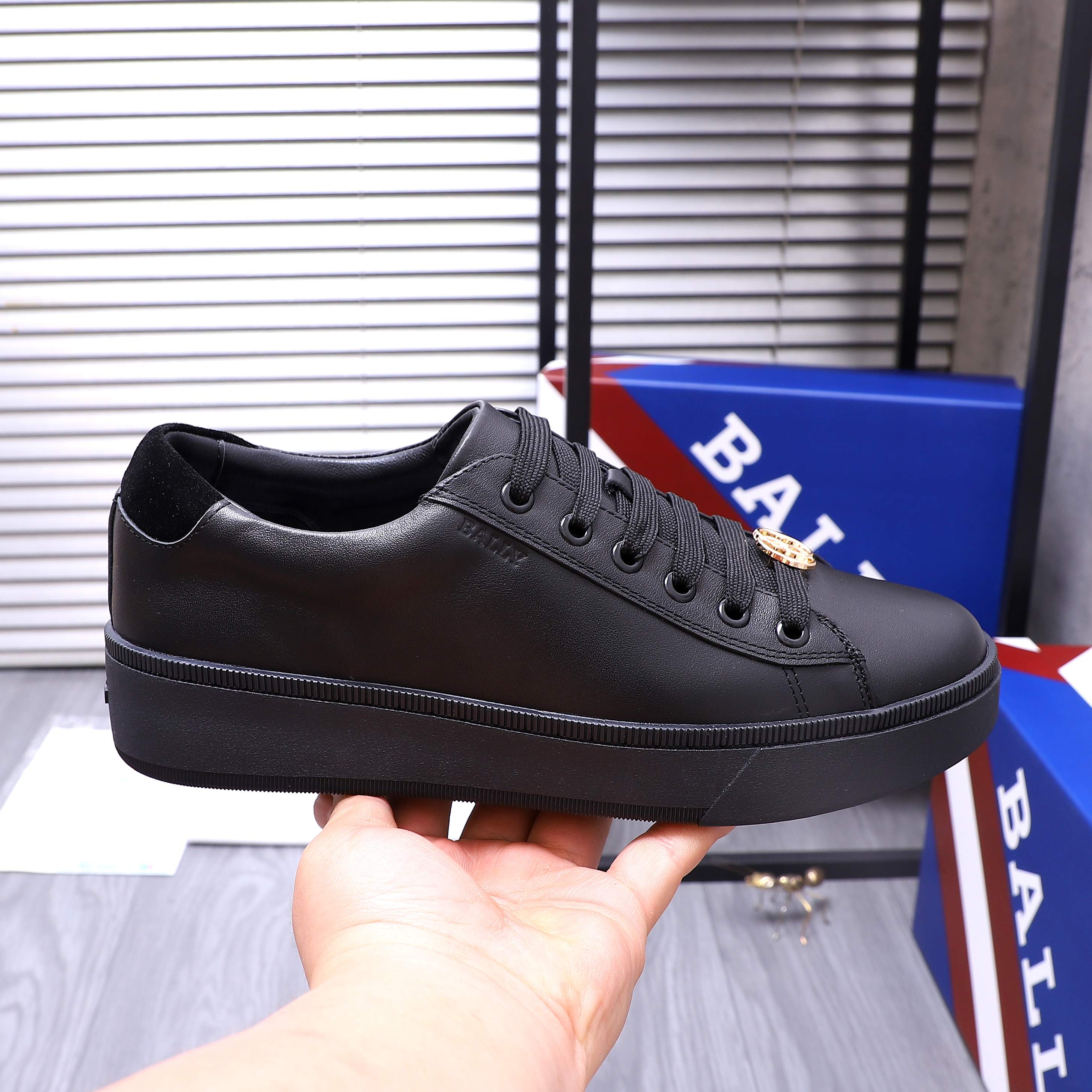 Bally Men's Leather Sneakers Casual Shoes, Breathable, Comfortable, Size 38-44 7 a1744879272394 2260