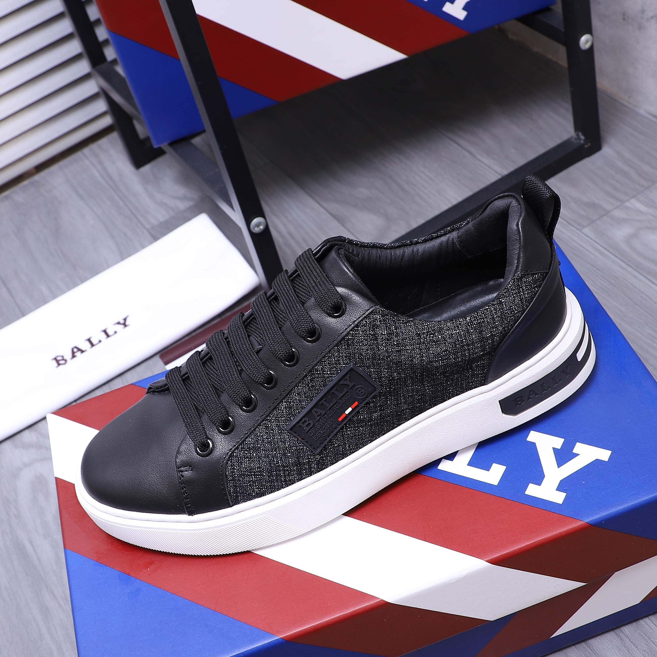 Bally Men's Leather and Fabric Casual Sneakers - Black, Sizes 38-44 5 a1744879663915 5733