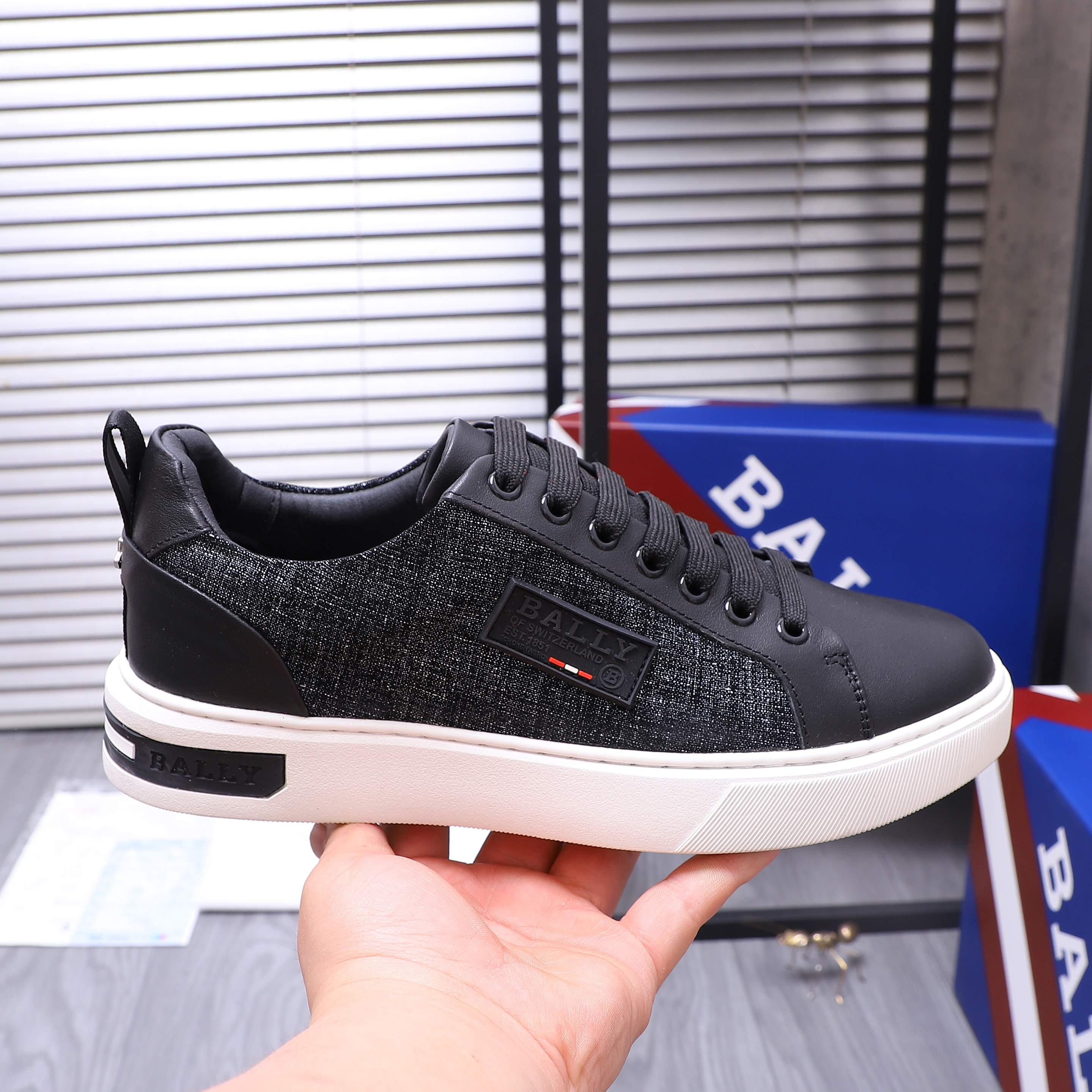 Bally Men's Leather and Fabric Casual Sneakers - Black, Sizes 38-44 6 a1744879664194 6610
