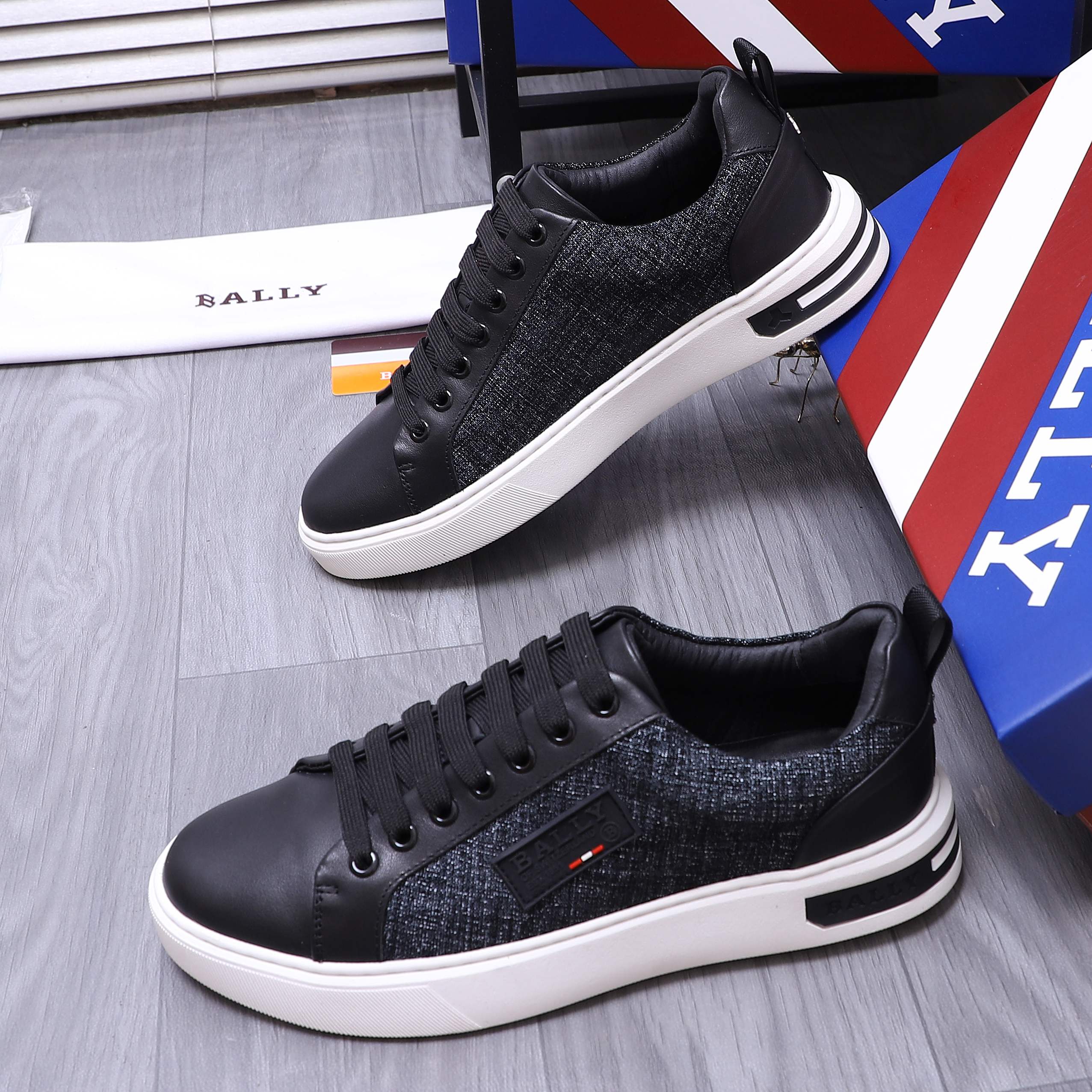 Bally Men's Leather and Fabric Casual Sneakers - Black, Sizes 38-44 3 a1744879664202 6787