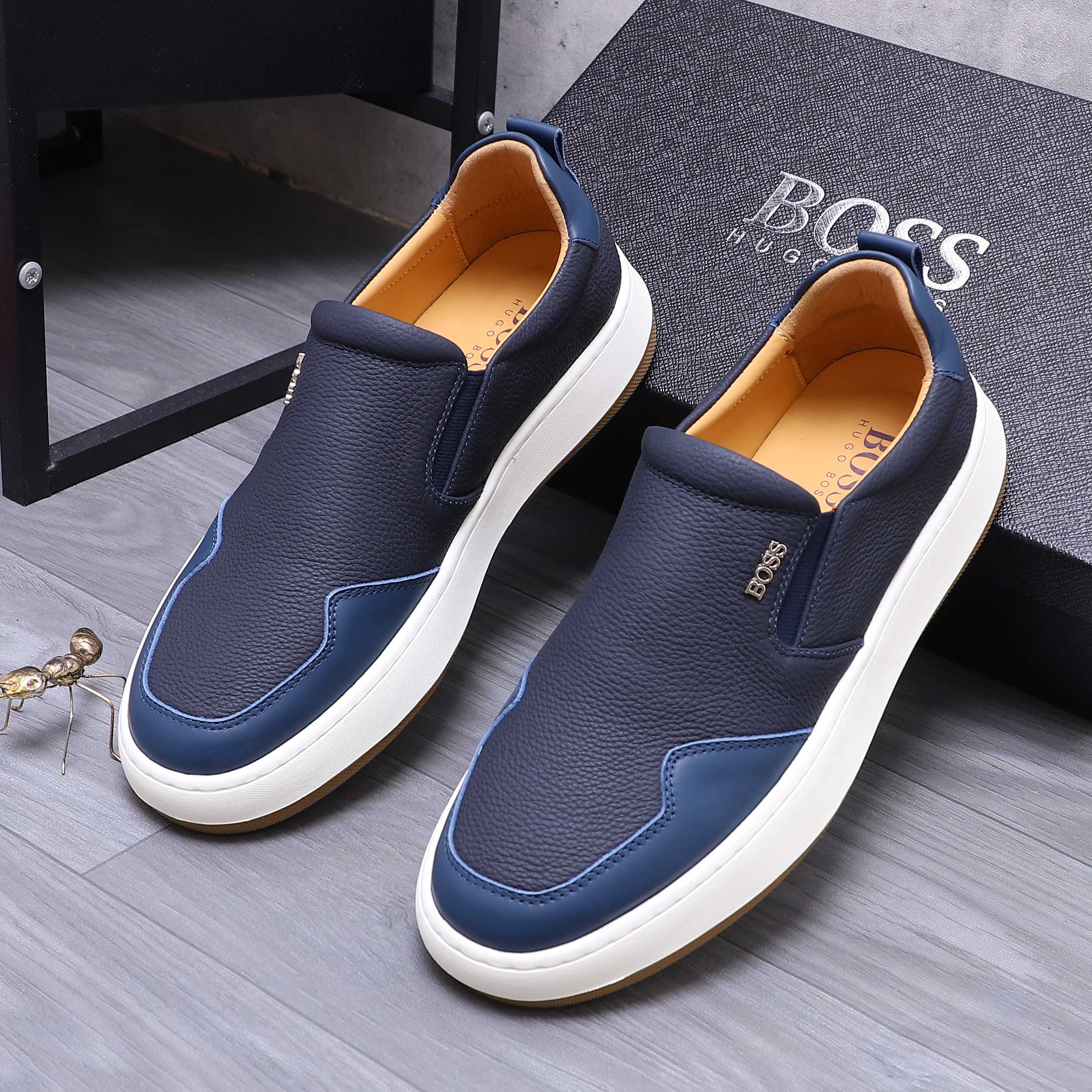 Hugo Boss Men's Leather Slip-On Shoes, Casual Style, Sizes 38-45 3 a1745223600362 5233