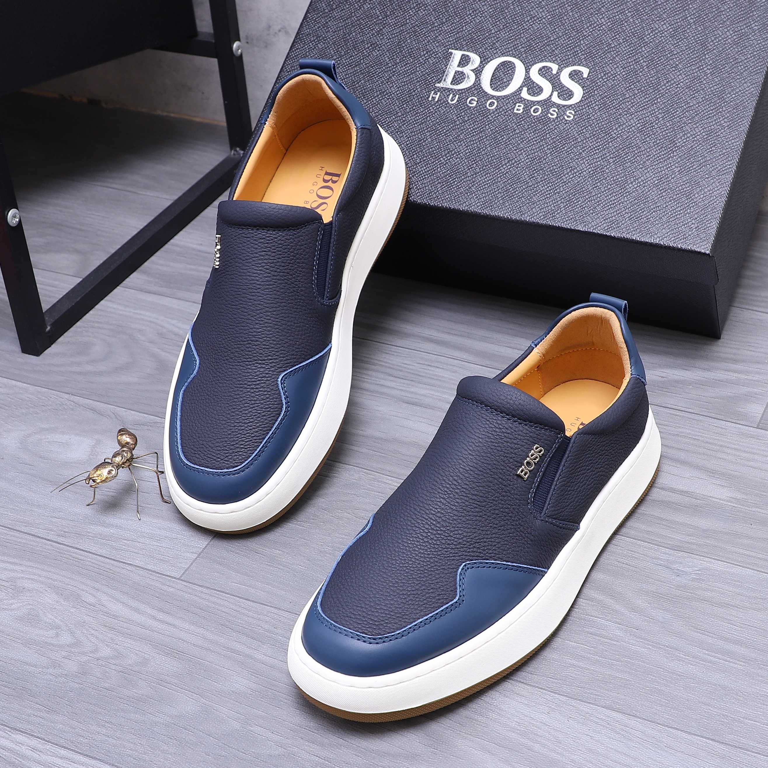 Hugo Boss Men's Leather Slip-On Shoes, Casual Style, Sizes 38-45 4 a1745223600506 6875