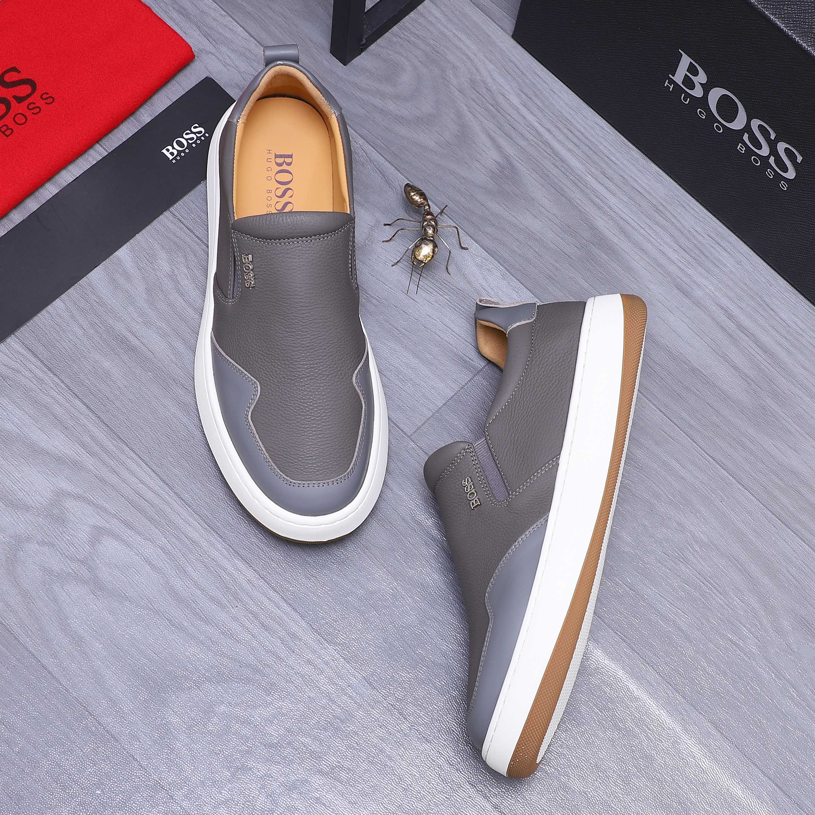 Hugo Boss Men's Leather Slip-On Sneakers Casual Loafers Shoes 5 a1745302846549 6835