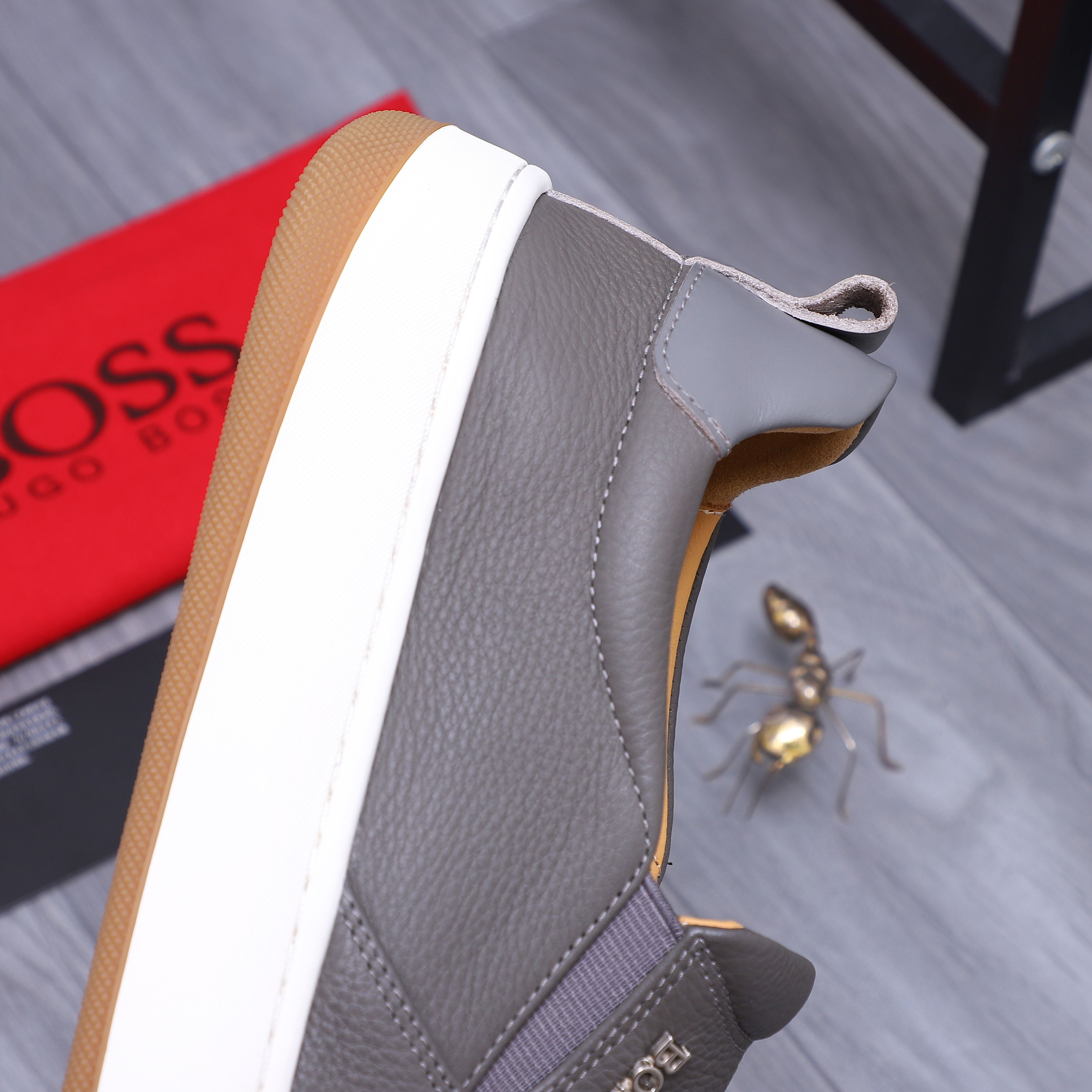 Hugo Boss Men's Leather Slip-On Sneakers Casual Loafers Shoes 10 a1745302848522 4402