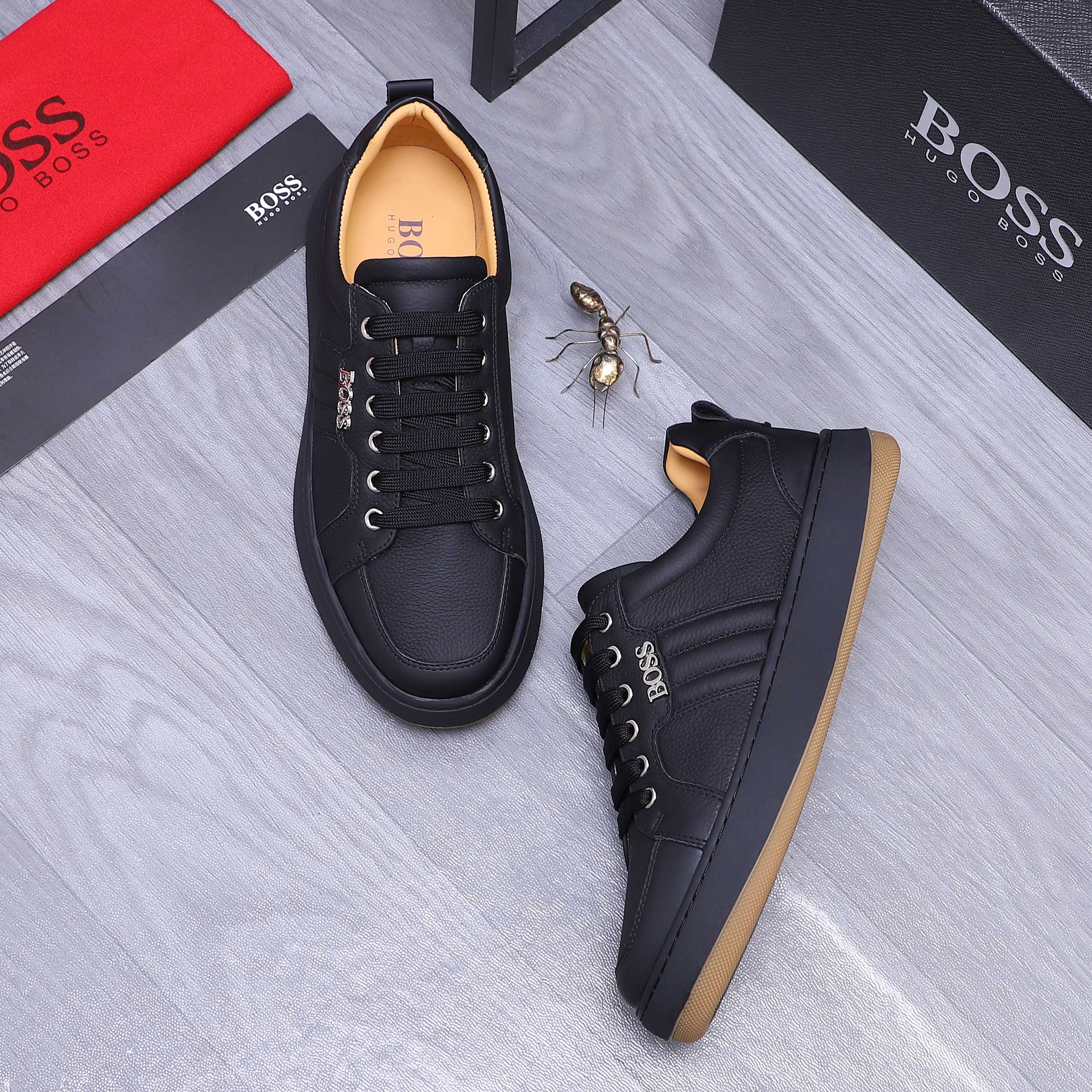 Hugo Boss Men's Leather Casual Sneakers Lace-Up Style 5 a1745303028034 5337