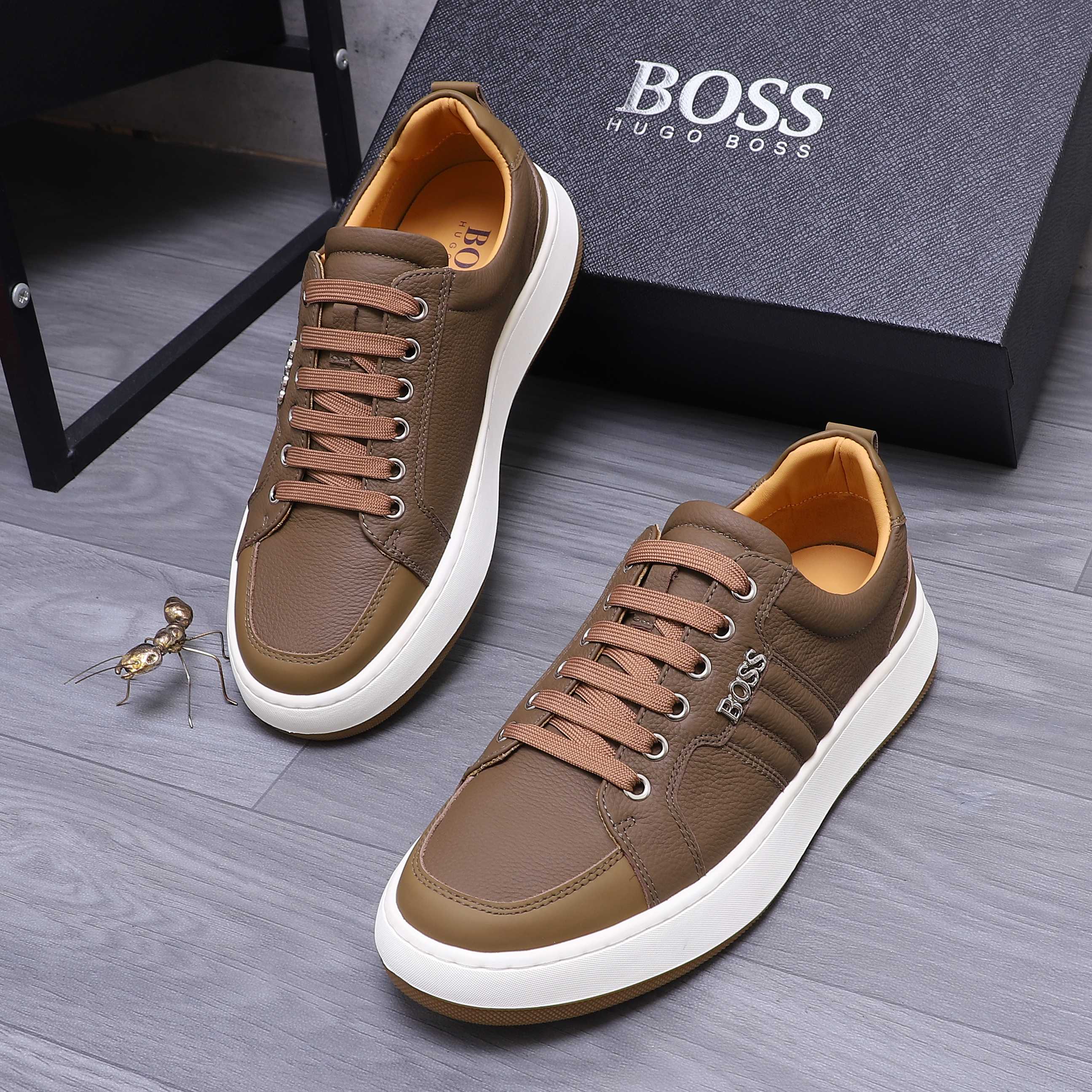Hugo Boss Men's Leather Casual Sneakers,Sizes 38-44,Multiple Colors 4 a1745303288797 2864