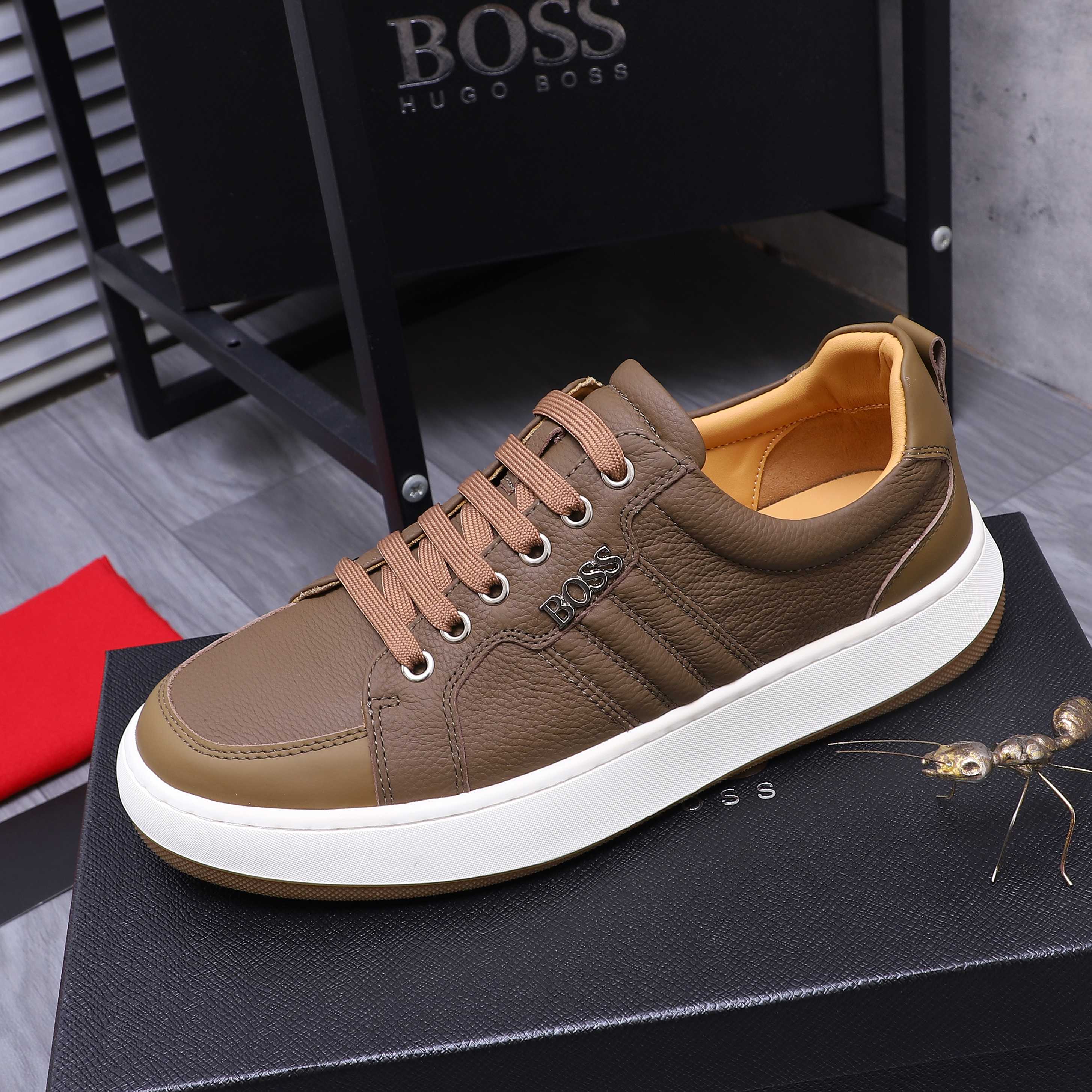 Hugo Boss Men's Leather Casual Sneakers,Sizes 38-44,Multiple Colors 6 a1745303296243 1111