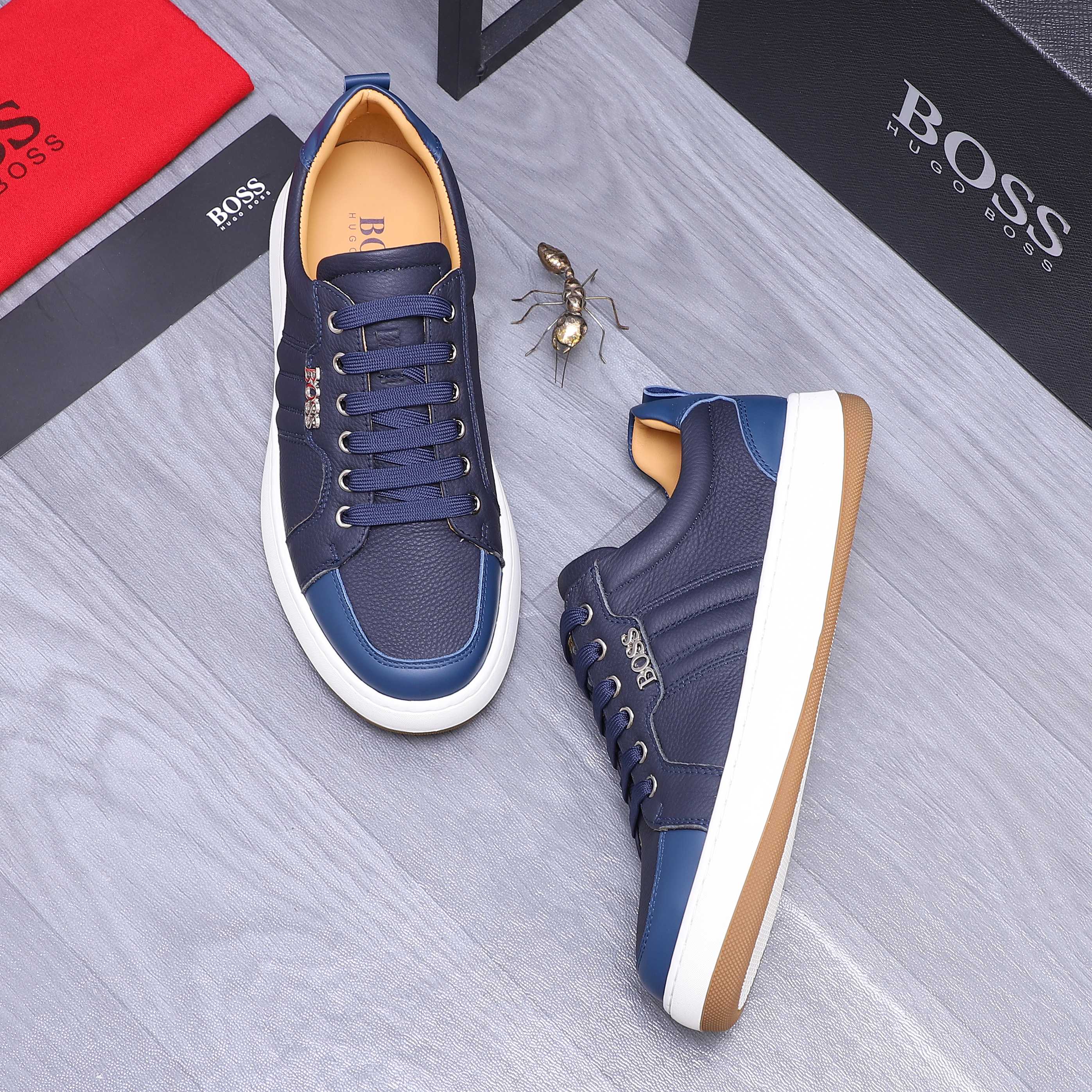 Hugo Boss Men's Leather Casual Sneakers, Multiple Colors and Sizes 5 a1745303480324 6573