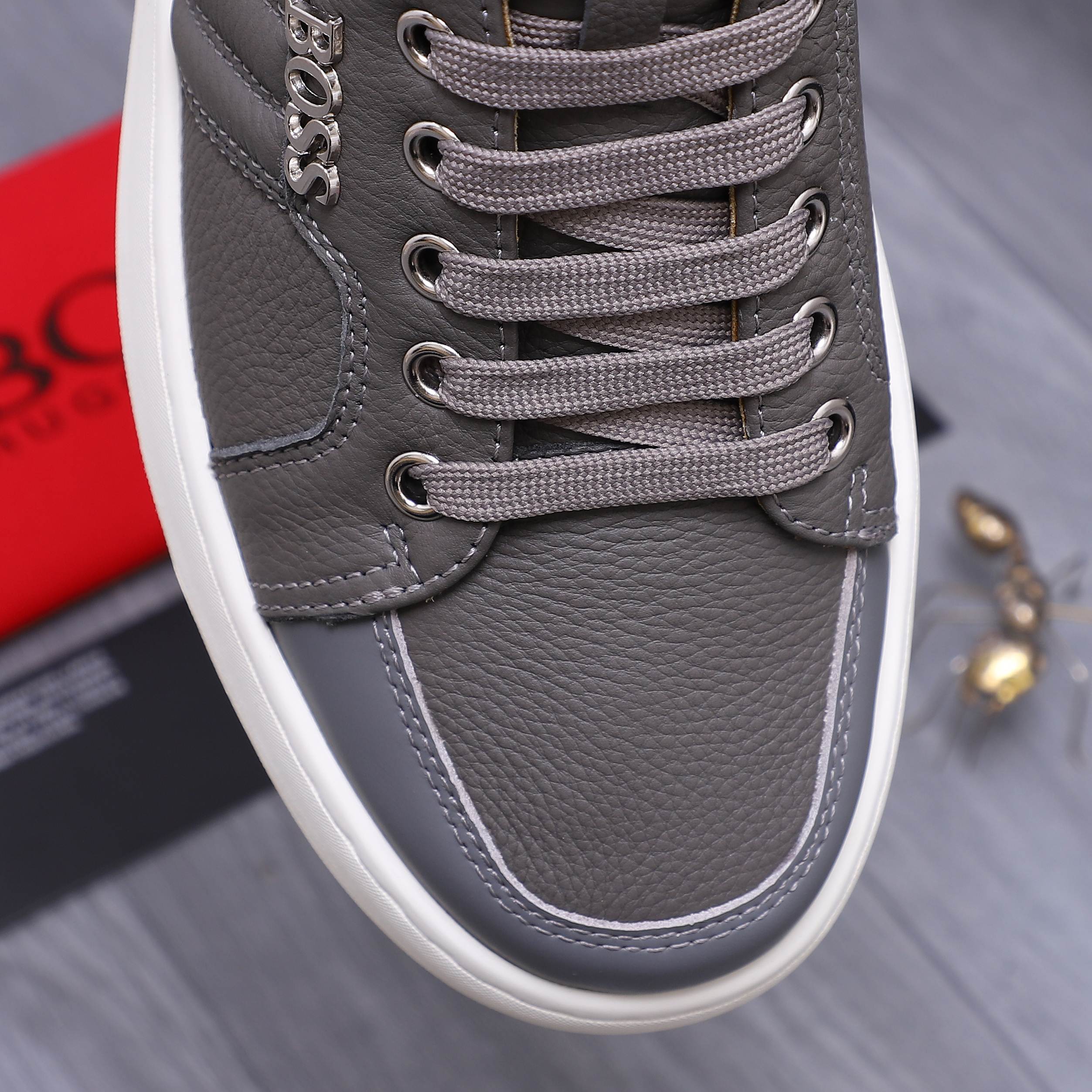 Hugo Boss Men's Leather Casual Sneakers in Multiple Colors and Sizes 9 a1745303623567 0350