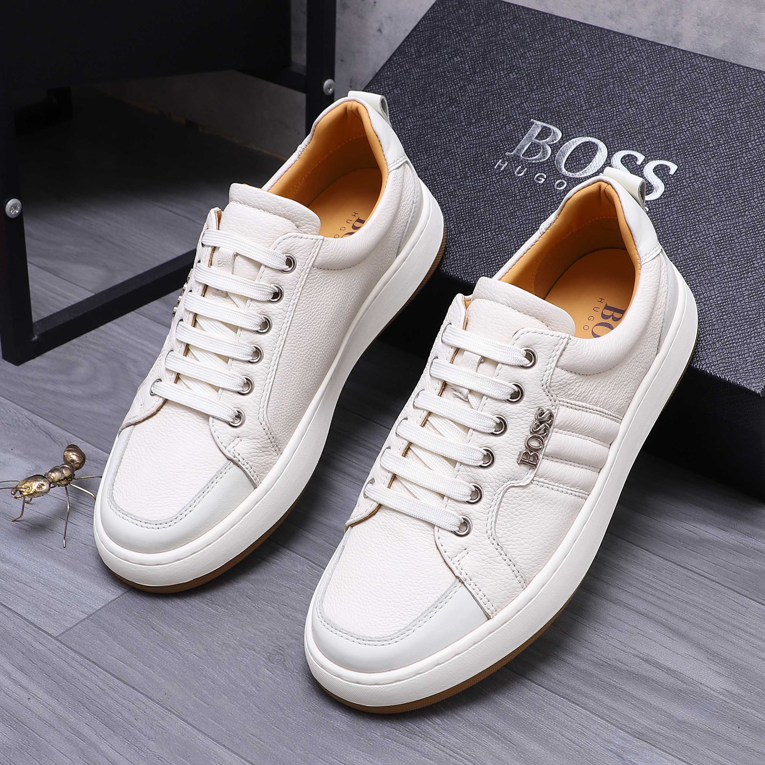 Hugo Boss Men's Leather Casual Sneakers Comfortable Fashion Shoes 3 a1745303771663 4204