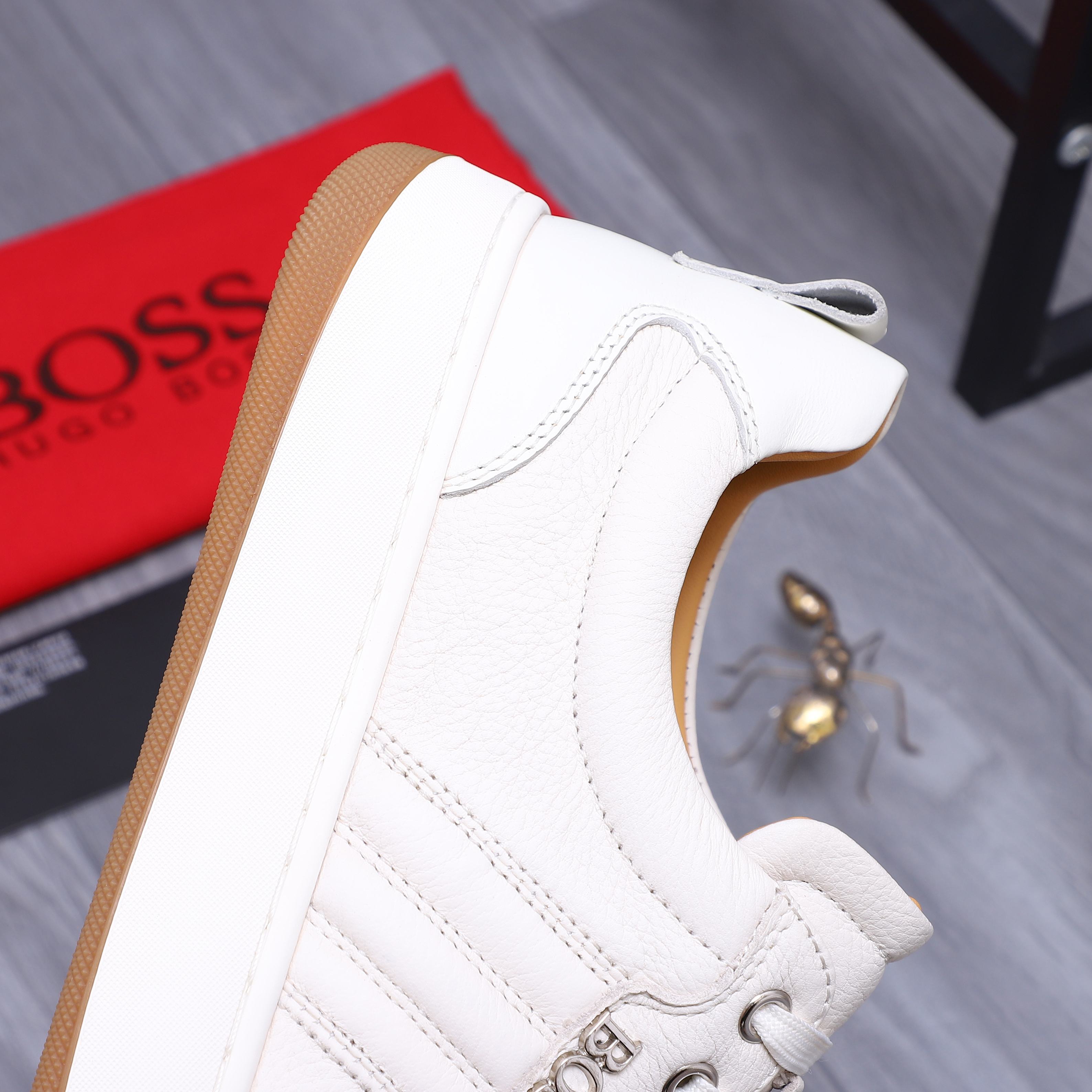Hugo Boss Men's Leather Casual Sneakers Comfortable Fashion Shoes 10 a1745303773768 1076