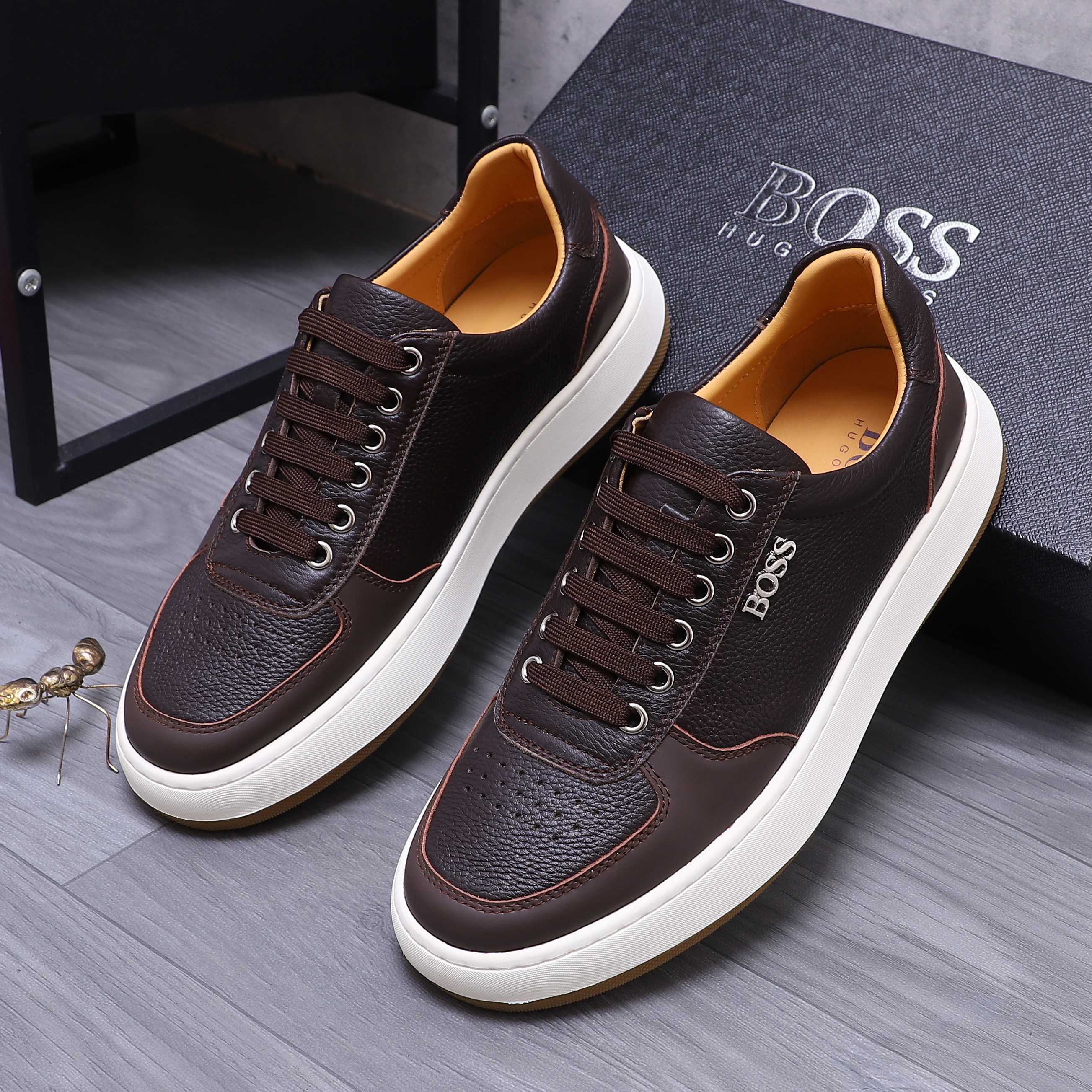 Hugo Boss Men's Leather Casual Sneakers - Stylish Comfort, Sizes 38-45 3 a1745304258260 5606