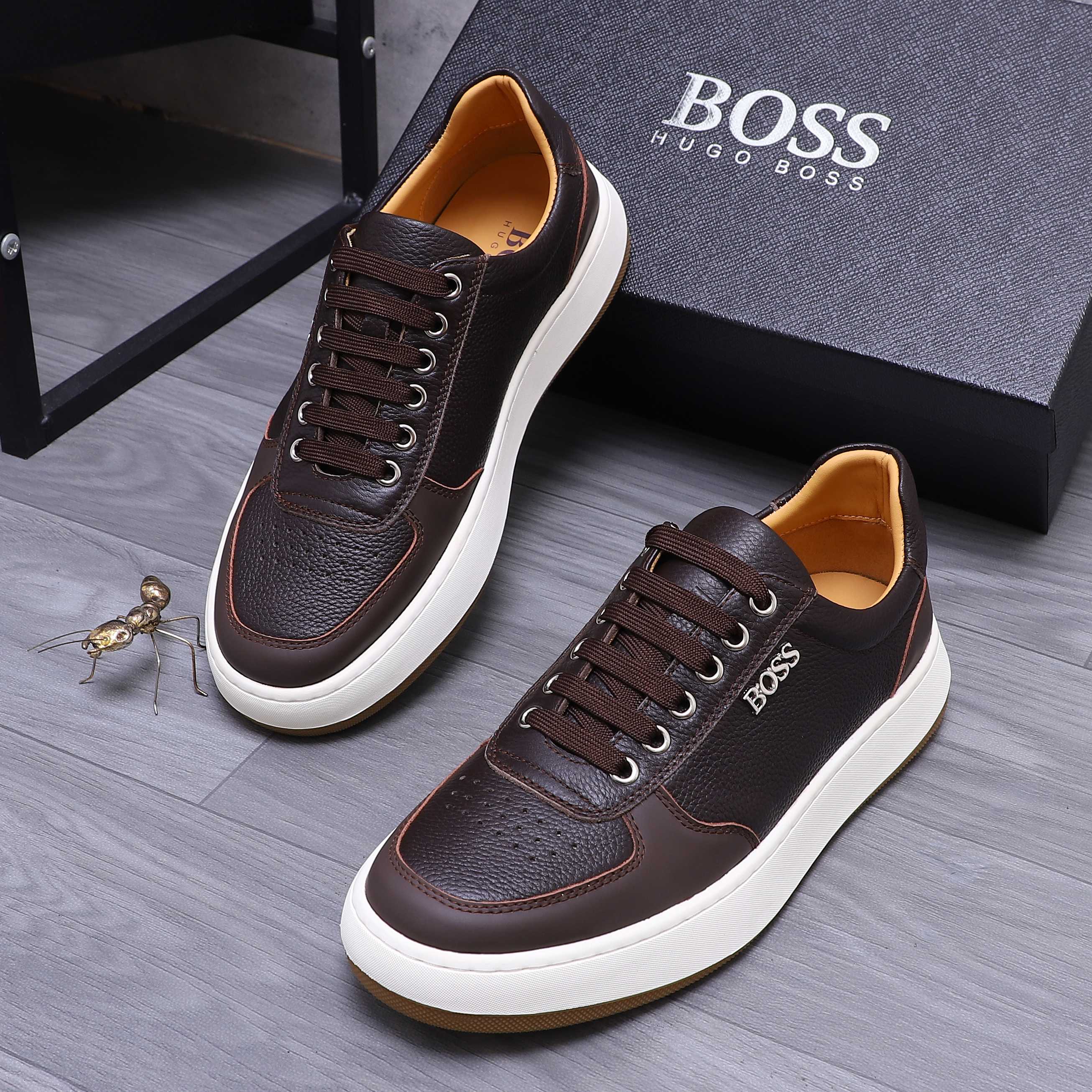 Hugo Boss Men's Leather Casual Sneakers - Stylish Comfort, Sizes 38-45 4 a1745304258341 7780