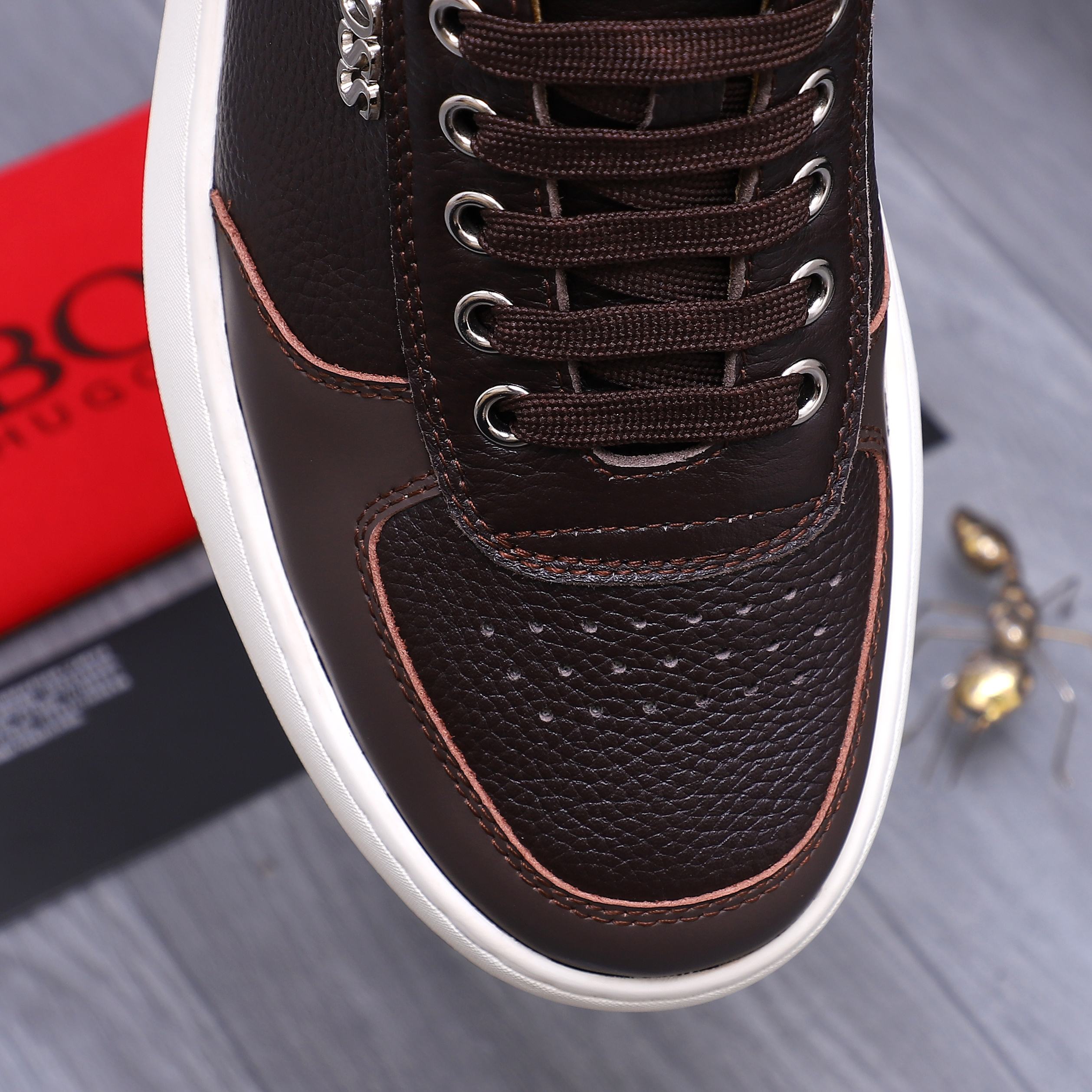 Hugo Boss Men's Leather Casual Sneakers - Stylish Comfort, Sizes 38-45 9 a1745304260534 0411