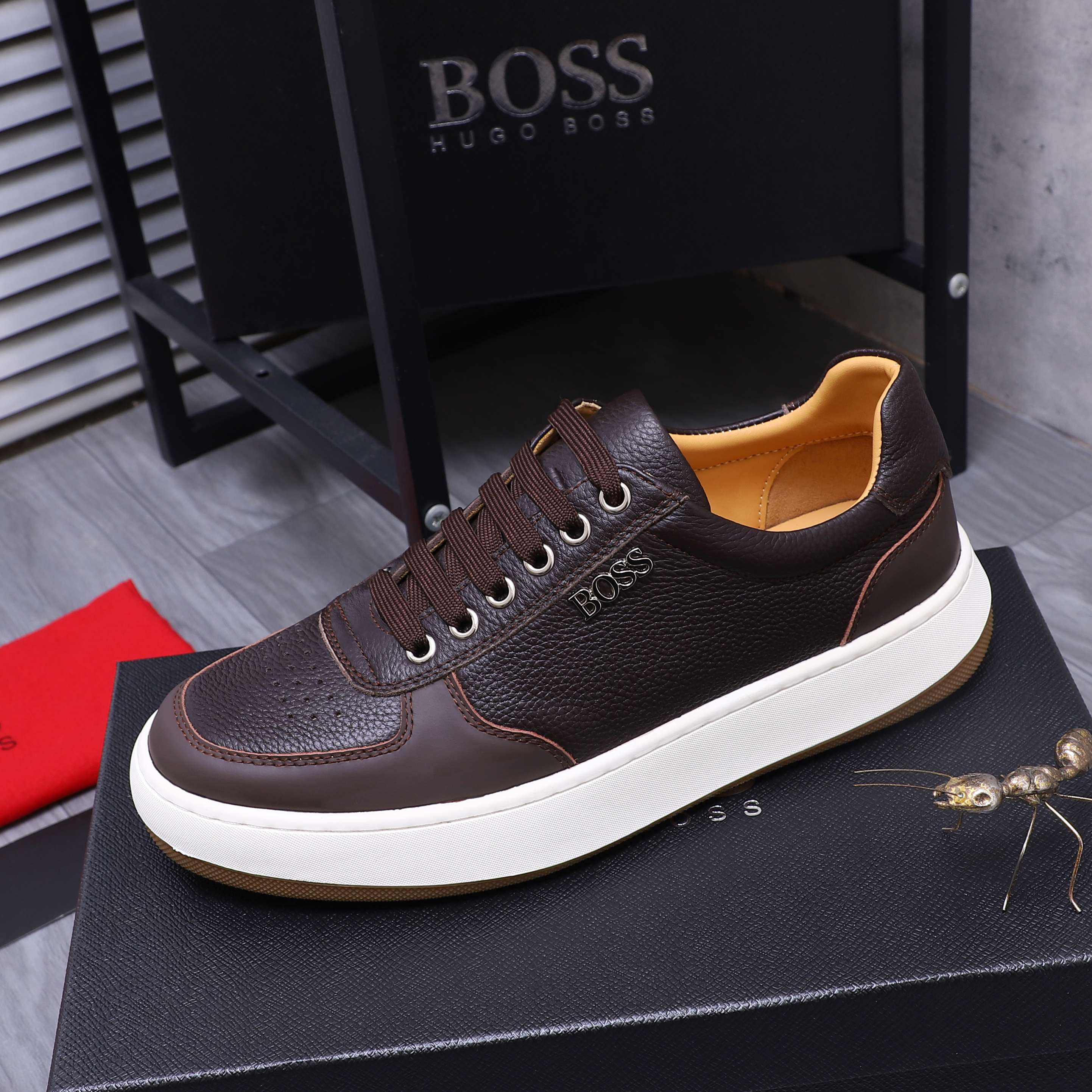 Hugo Boss Men's Leather Casual Sneakers - Stylish Comfort, Sizes 38-45 6 a1745304260936 3018
