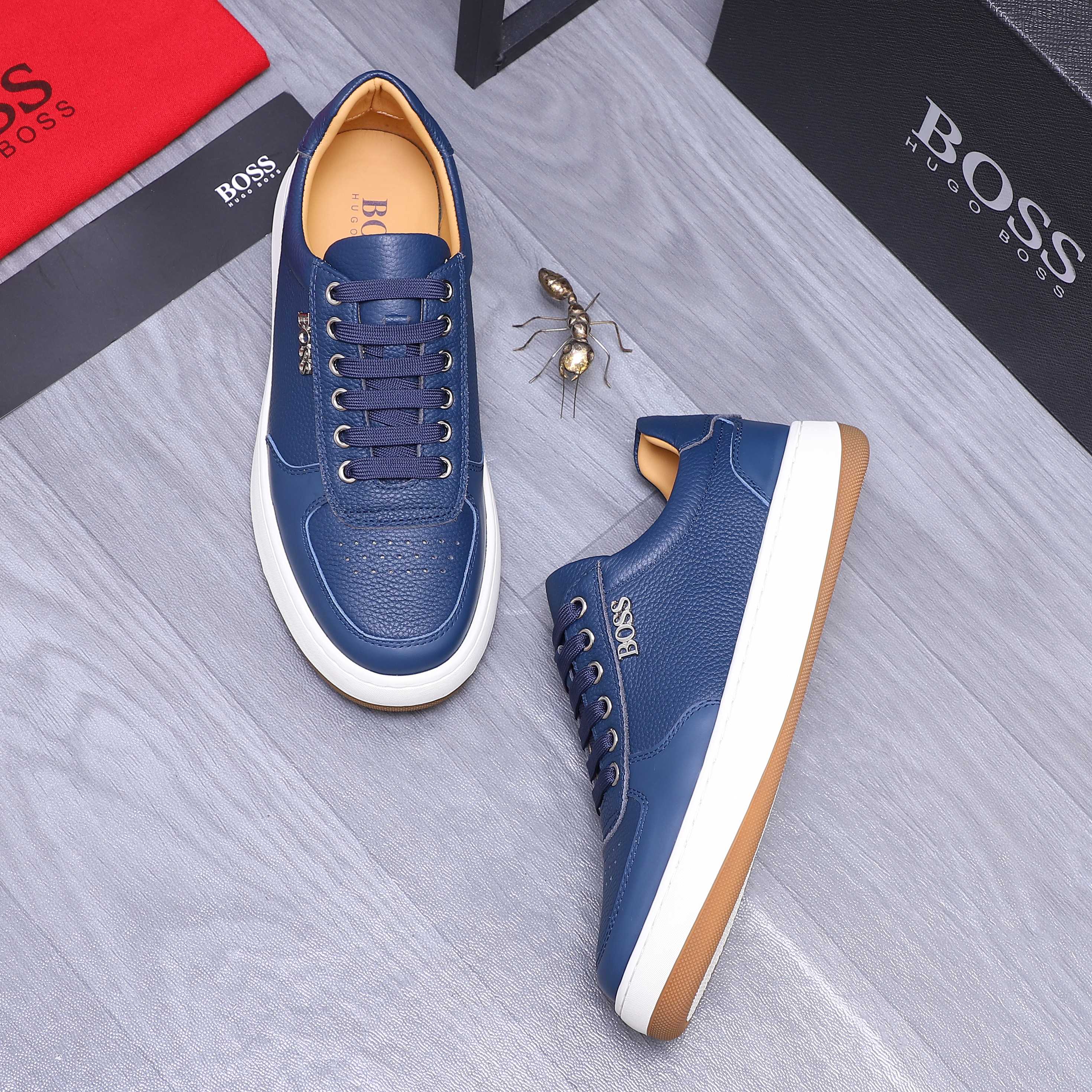 Hugo Boss Men's Leather Lace-Up Sneakers Casual Shoes 5 a1745304411302 1433