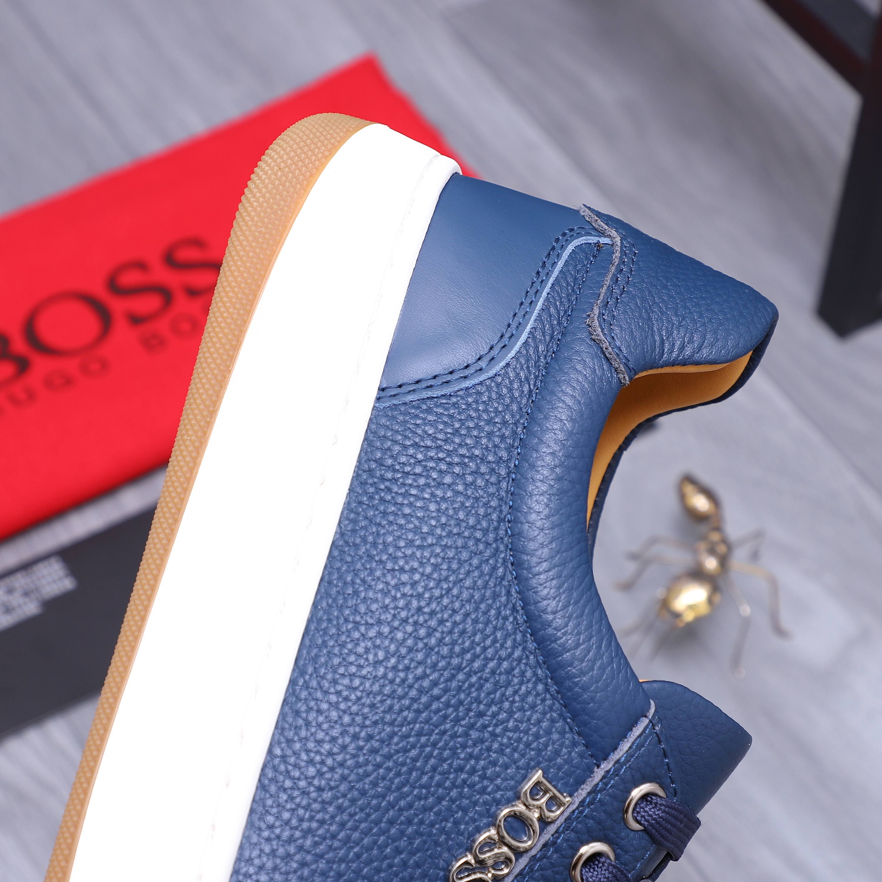Hugo Boss Men's Leather Lace-Up Sneakers Casual Shoes 10 a1745304412978 7224