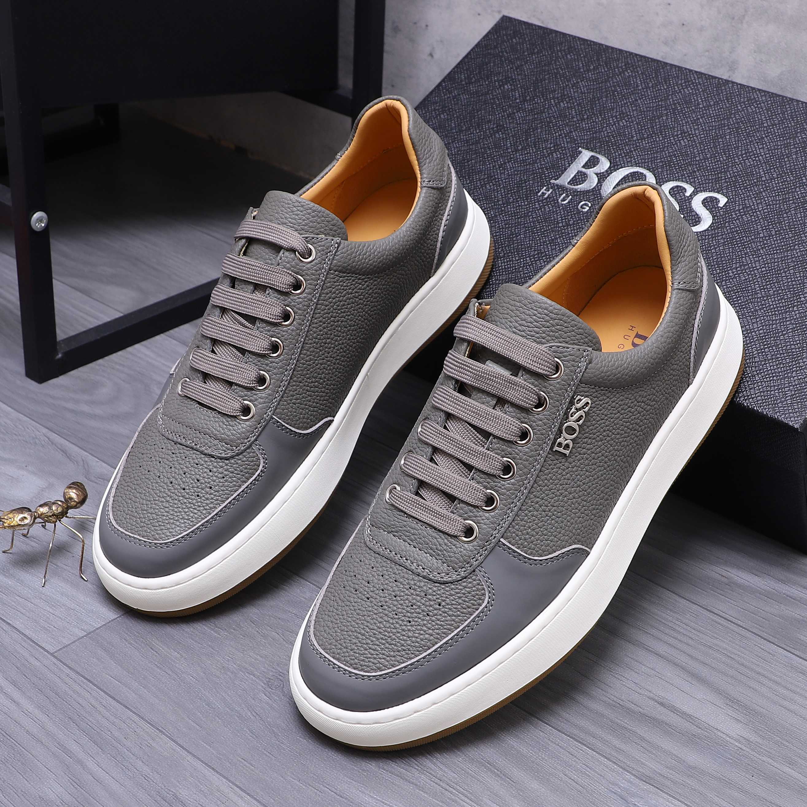 Hugo Boss Men's Leather Casual Sneakers, Comfortable & Stylish Shoes 3 a1745304893861 7223