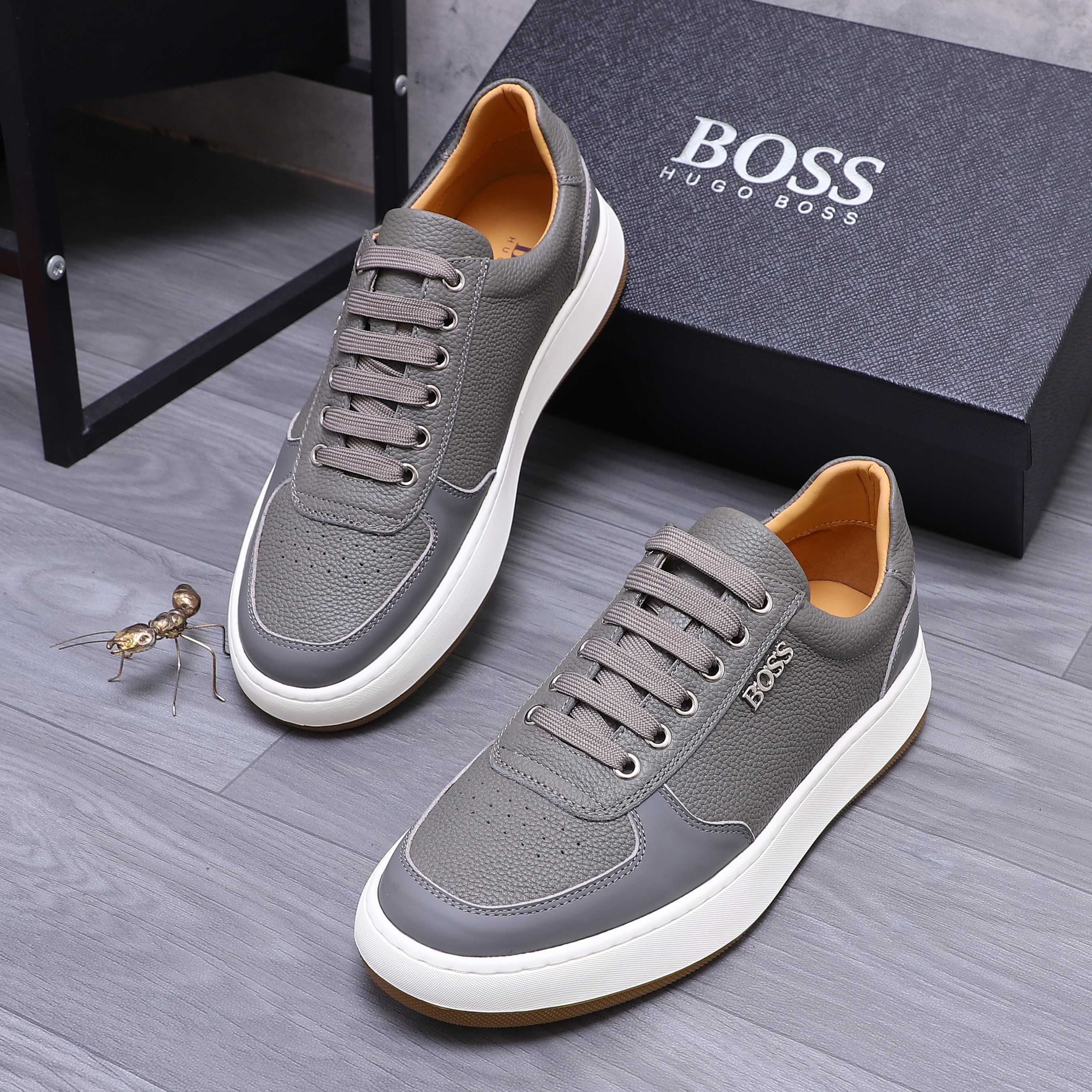 Hugo Boss Men's Leather Casual Sneakers, Comfortable & Stylish Shoes 4 a1745304893921 0303
