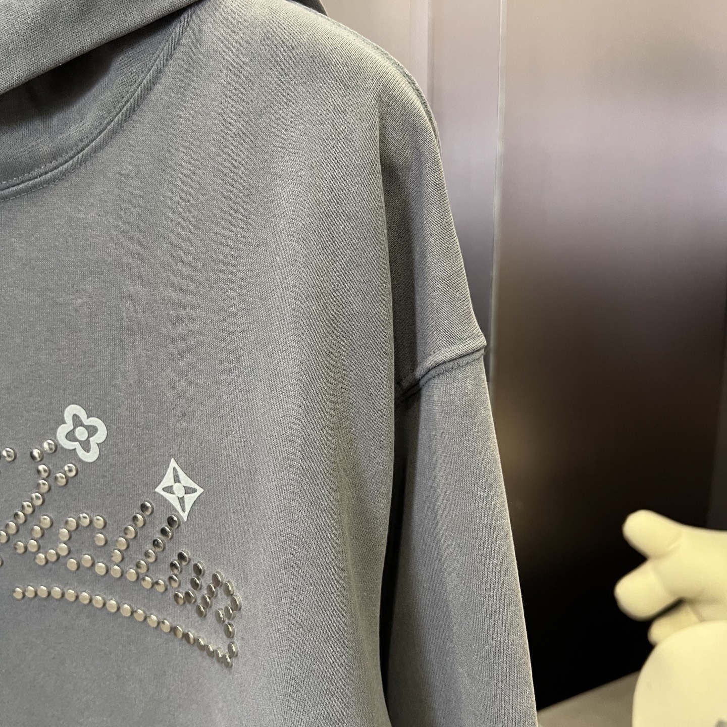 Louis Vuitton Vintage Style Rhinestone Logo Hoodie - Unisex, Relaxed Fit 7 i1754148454423 6140 0 6