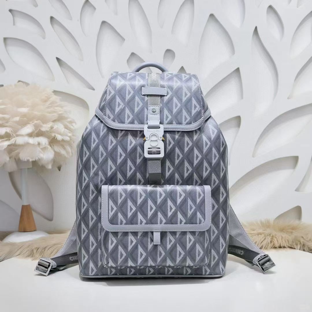 Dior Oblique Backpack Grey Standard everyday