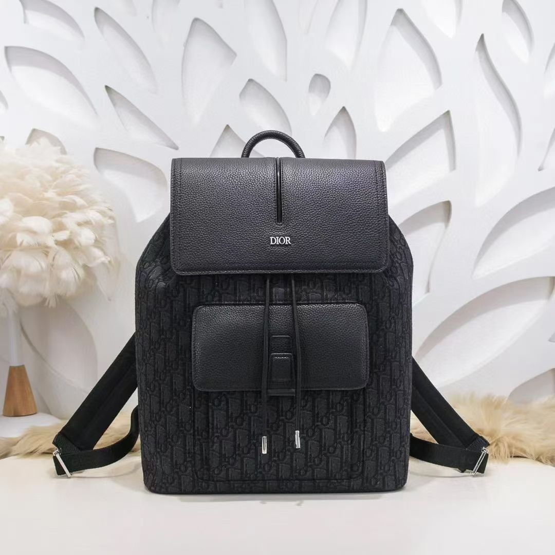 Dior Oblique Backpack Grey Standard everyday