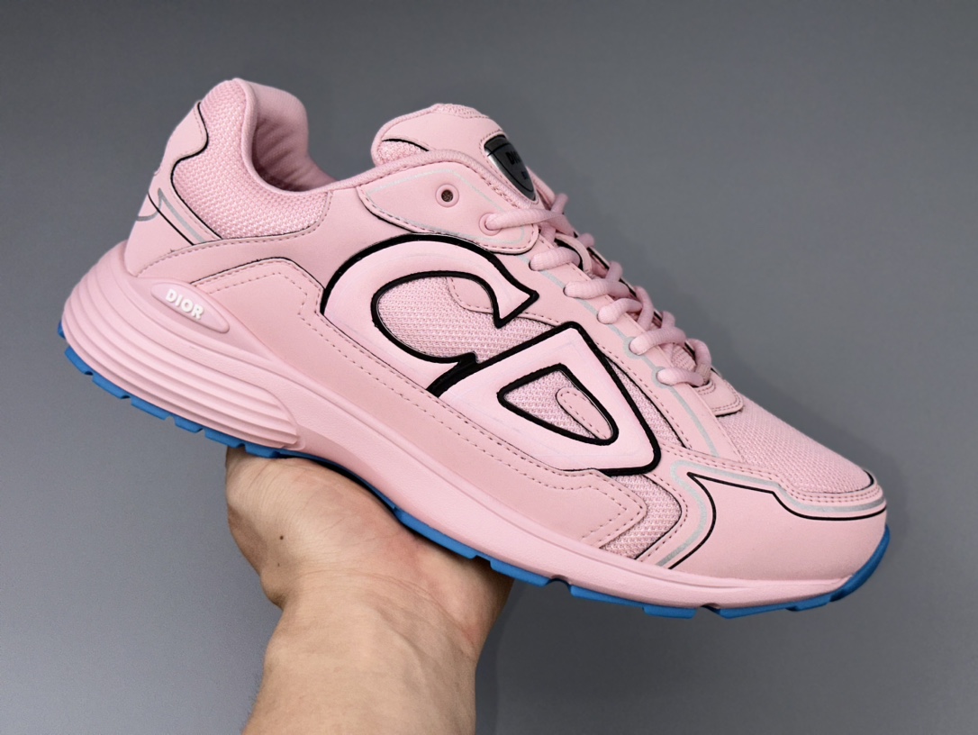 Dior B30 Pink Sneakers Matte Materials Two-Tone Sole,Size 36-47 Top Quality 5 i1714152038 4733 5