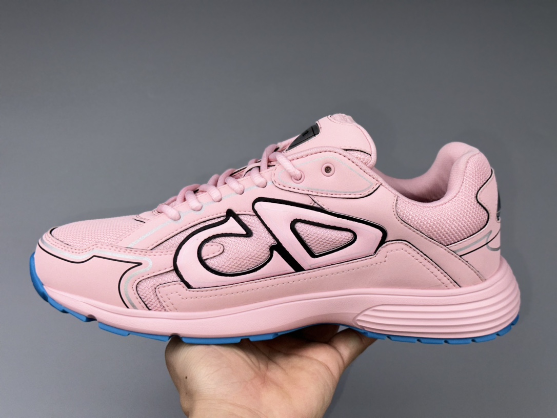 Dior B30 Pink Sneakers Matte Materials Two-Tone Sole,Size 36-47 Top Quality 6 i1714152038 9342 4