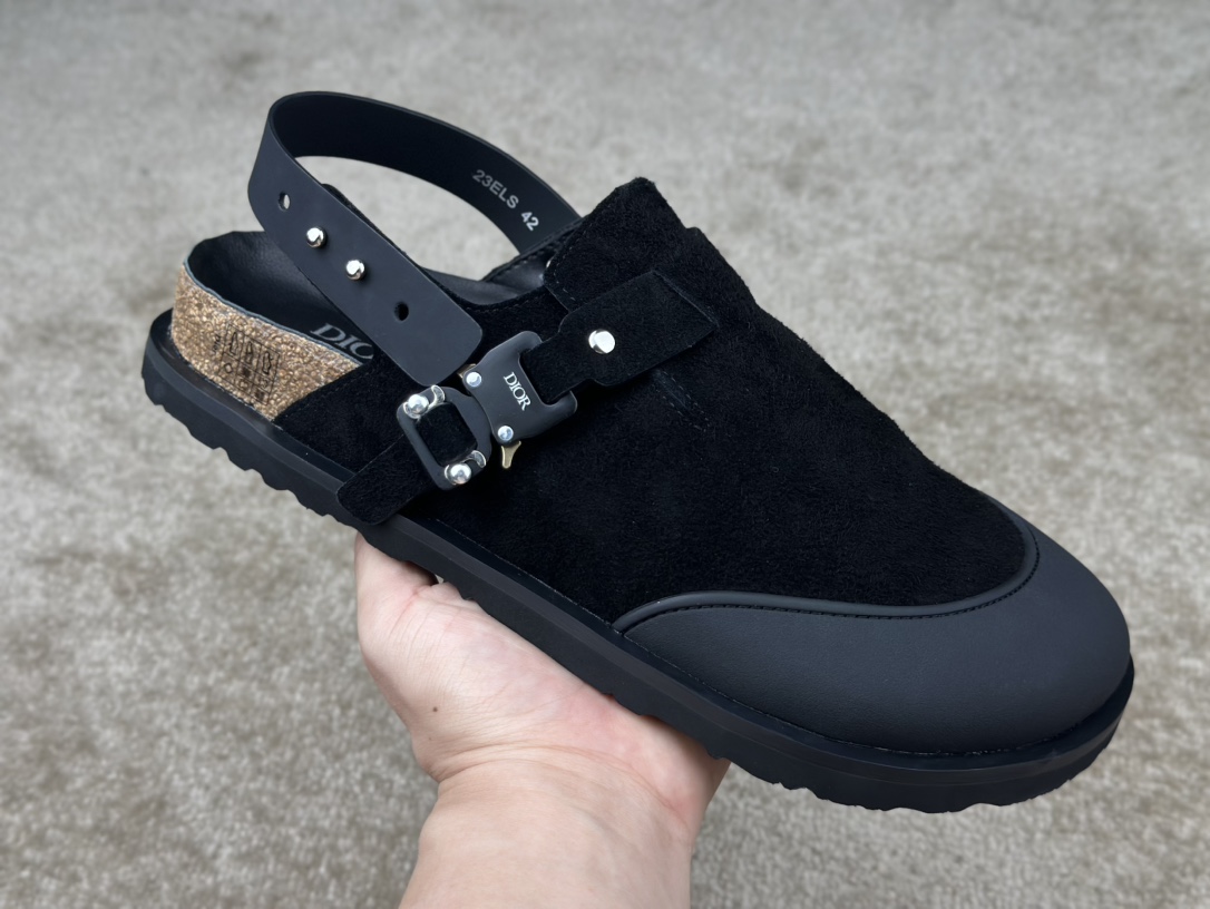 Dior × Birkenstock 2024 Black Suede Sandals for Men - Size 39 to 46 5 i1720941535 1811 4