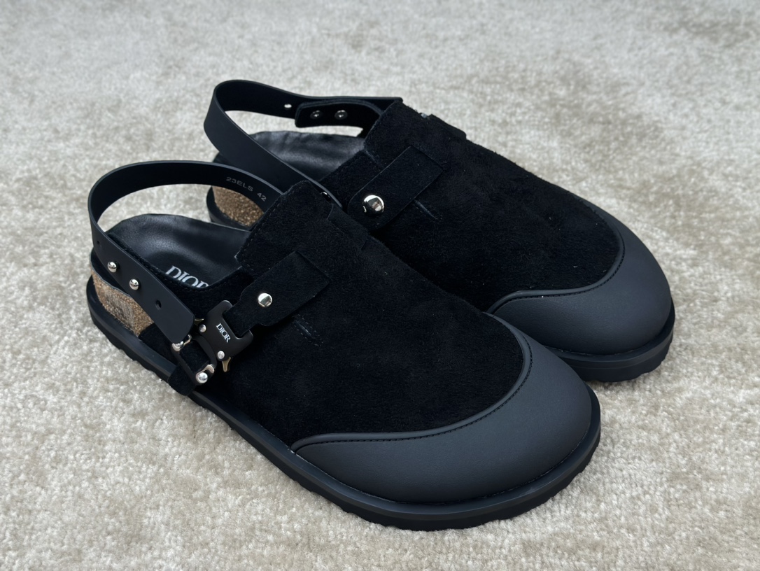 Dior × Birkenstock 2024 Black Suede Sandals for Men - Size 39 to 46 2 i1720941535 4313 2