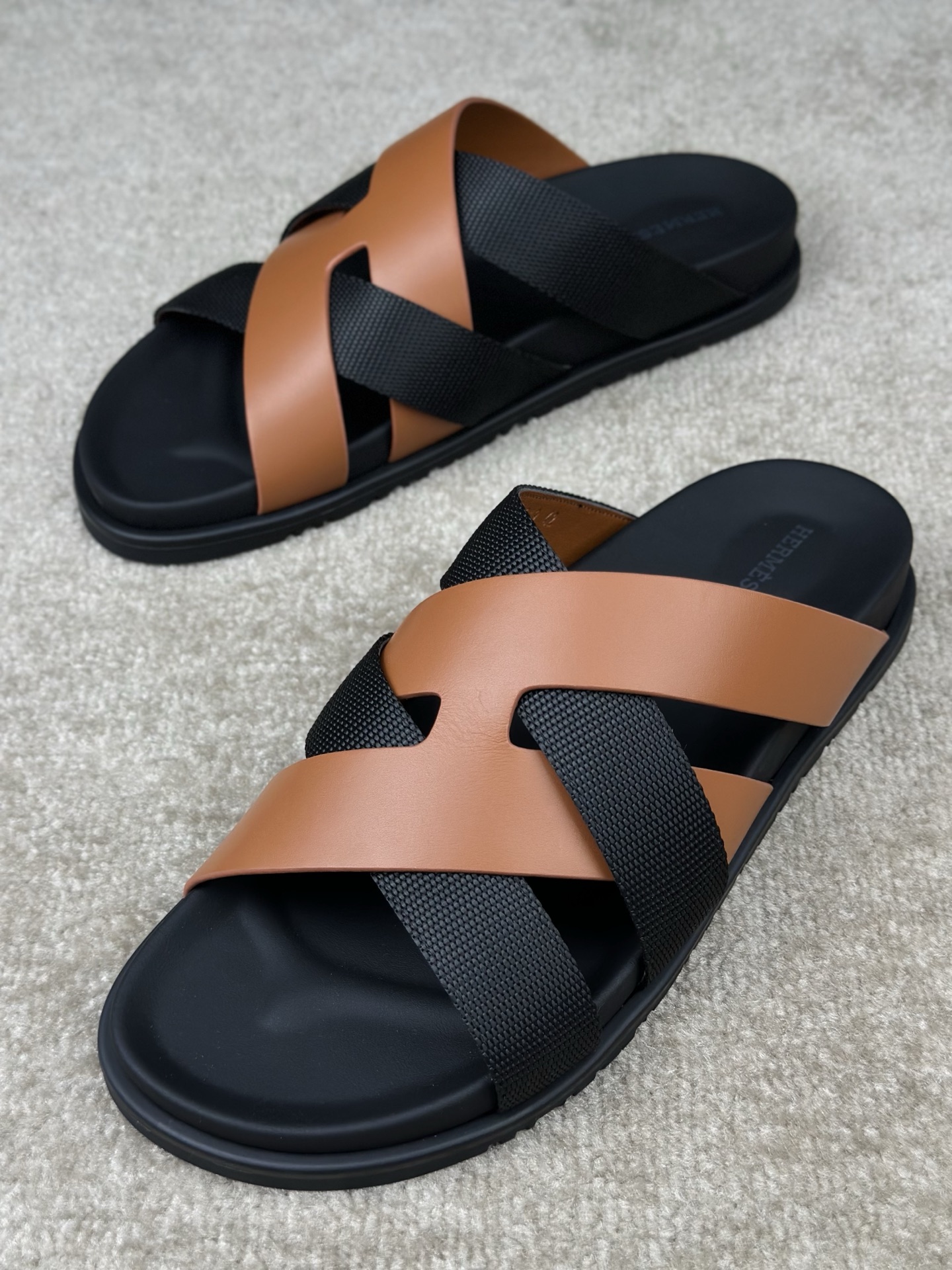 Hermès Kazimir Sandal, Luxury Leather and Fabric Slides for Men, Sizes 38-47 5 i1741413857553 1821 0 6