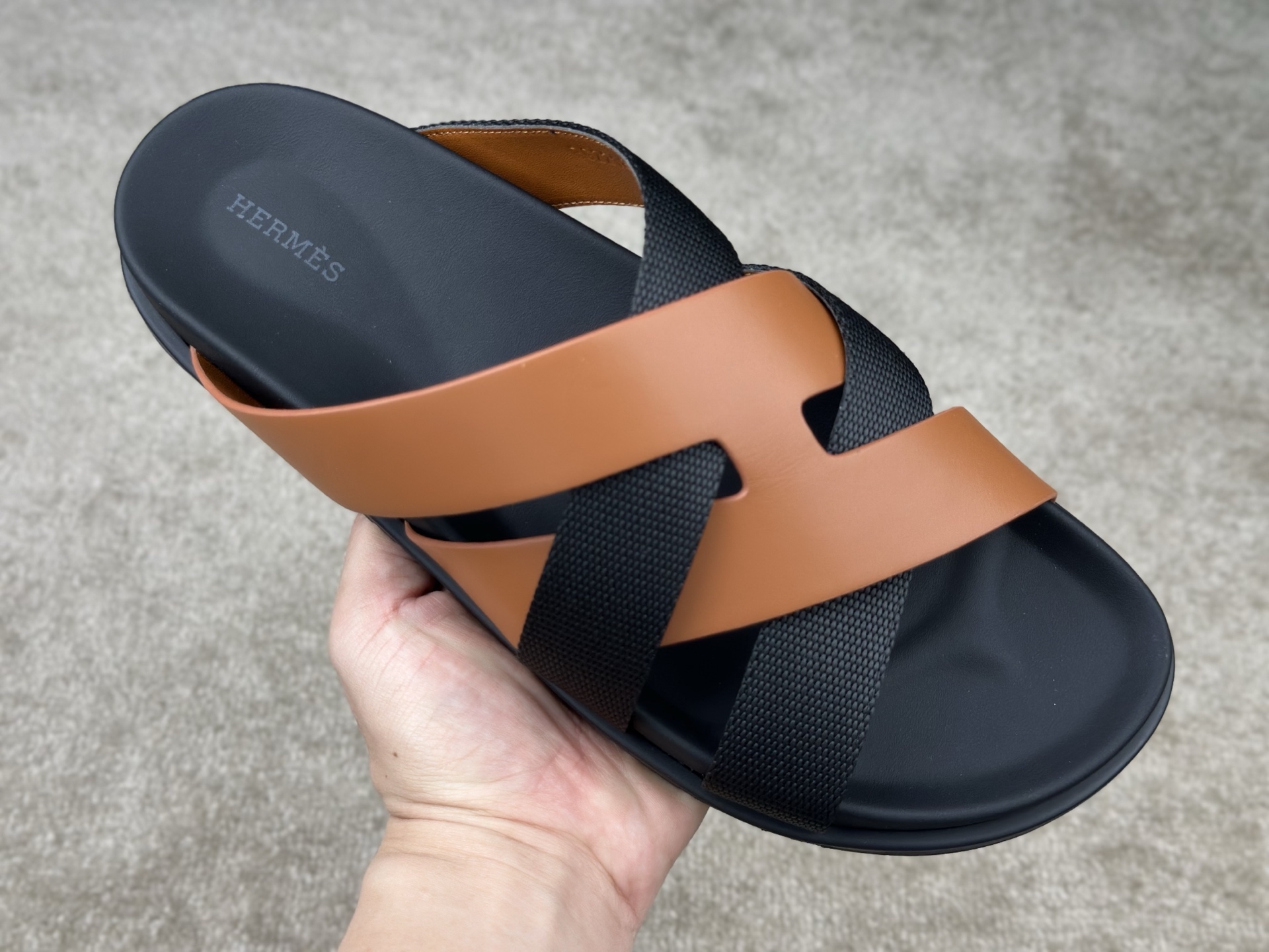 Hermès Kazimir Sandal, Luxury Leather and Fabric Slides for Men, Sizes 38-47 6 i1741413858426 7423 0 7